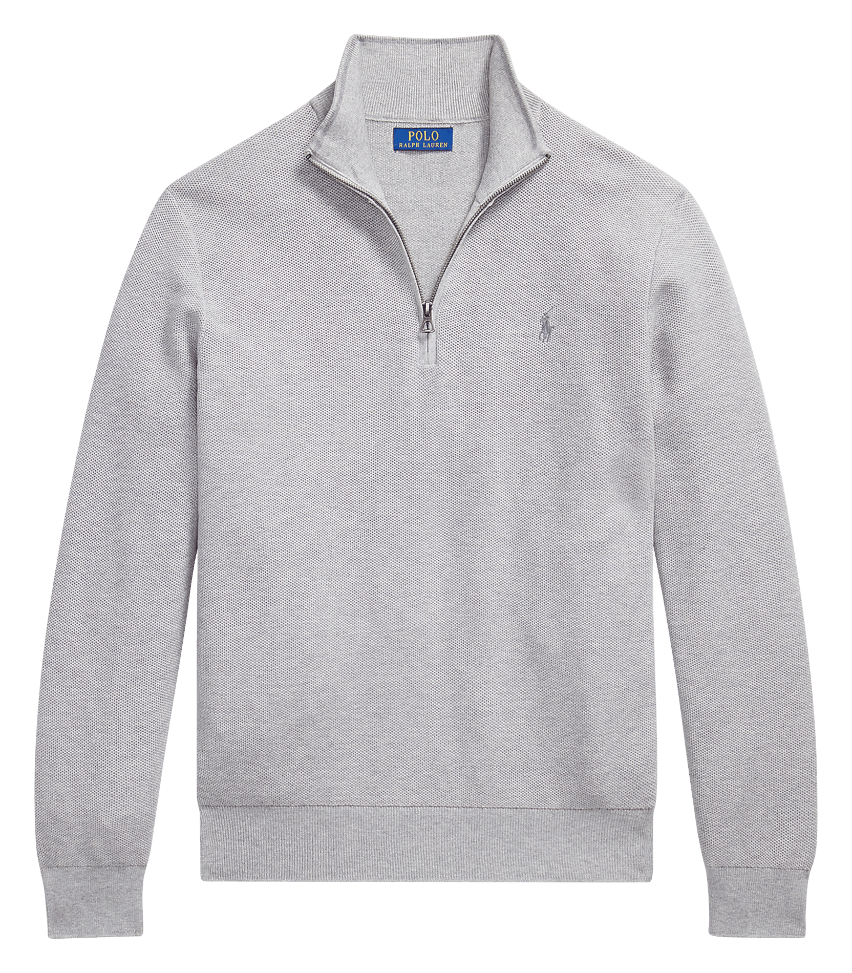 Pull droit col montant en coton | Gris POLO RALPH LAUREN Homme