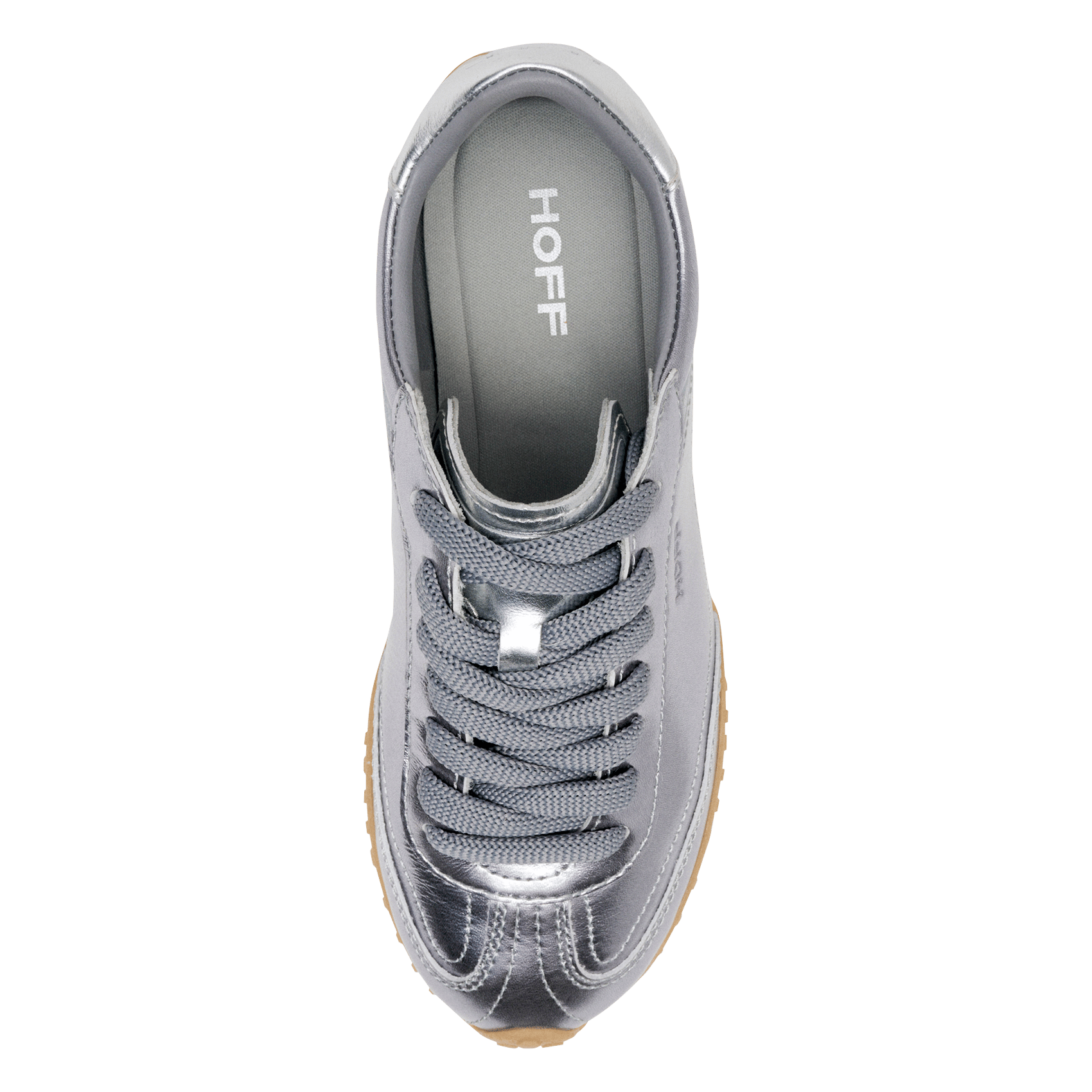 Metallic leather sneakers HOFF Silver