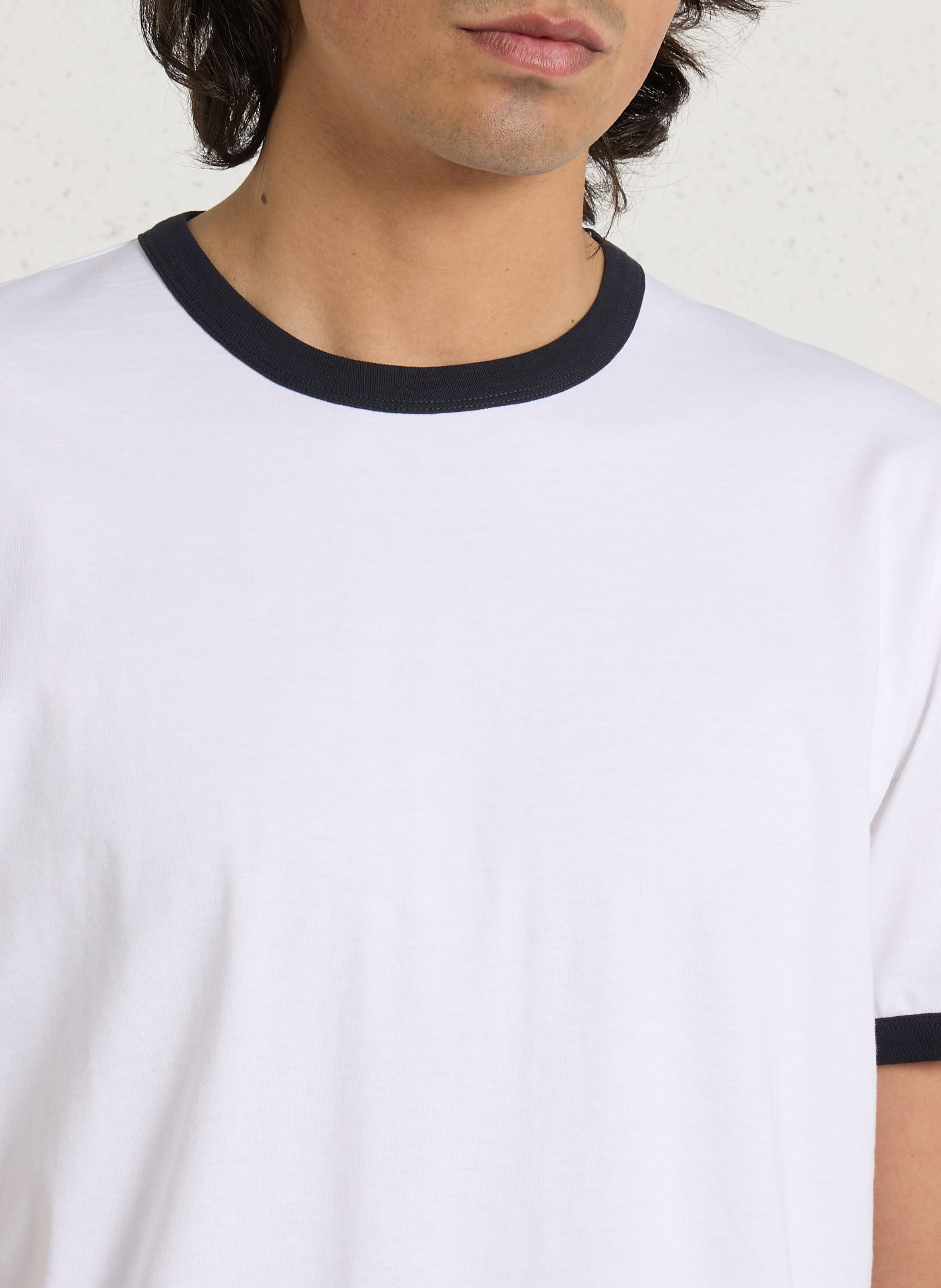 T-shirt droit en coton AU PRINTEMPS PARIS Bleu