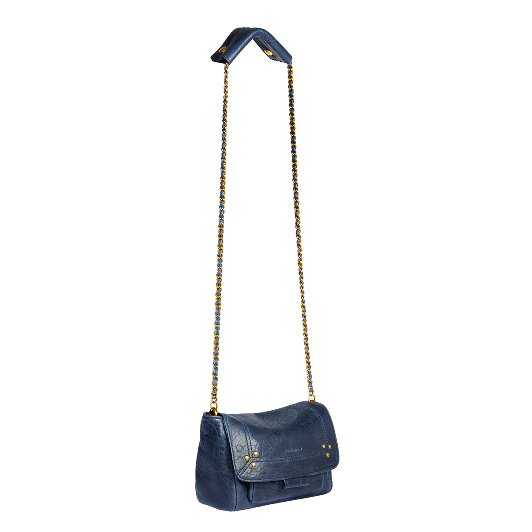Leather flap shoulder bag JEROME DREYFUSS Blue
