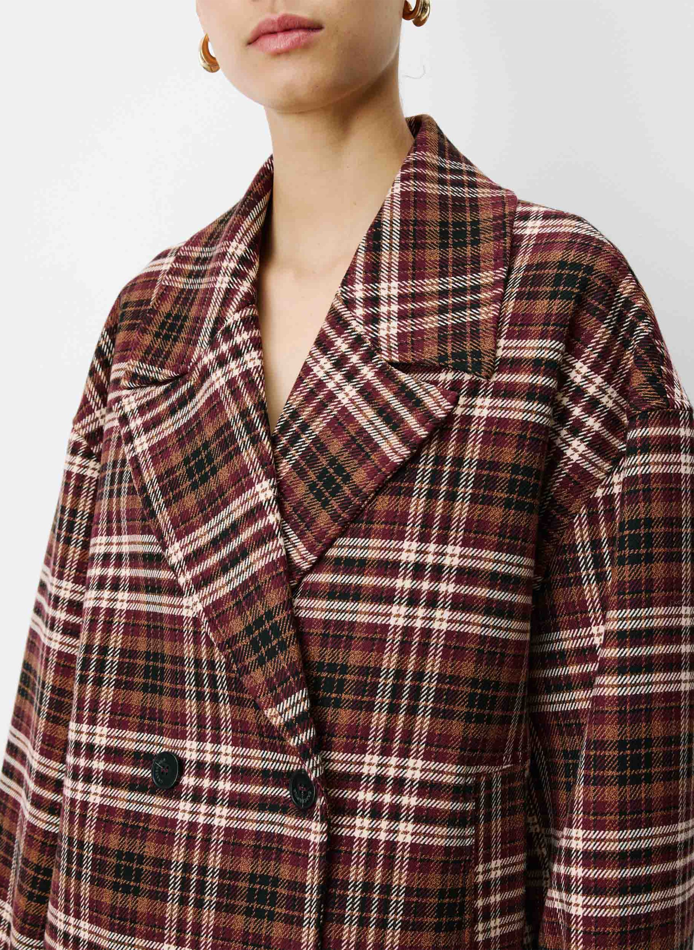 Oversized checked coat GRACE ET MILA Red