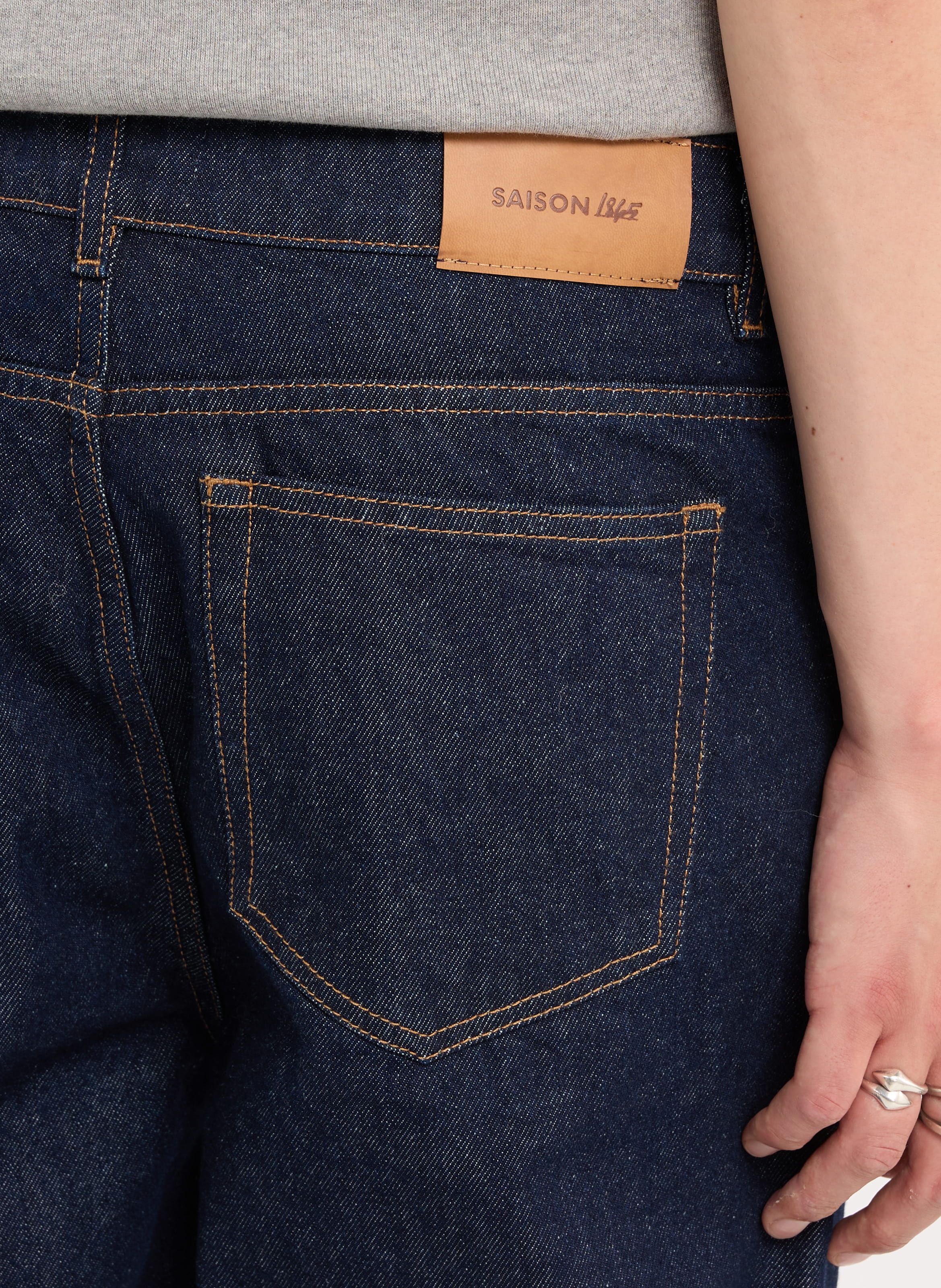 Rechte jeans van stretchkatoen SAISON 1865 Blauw
