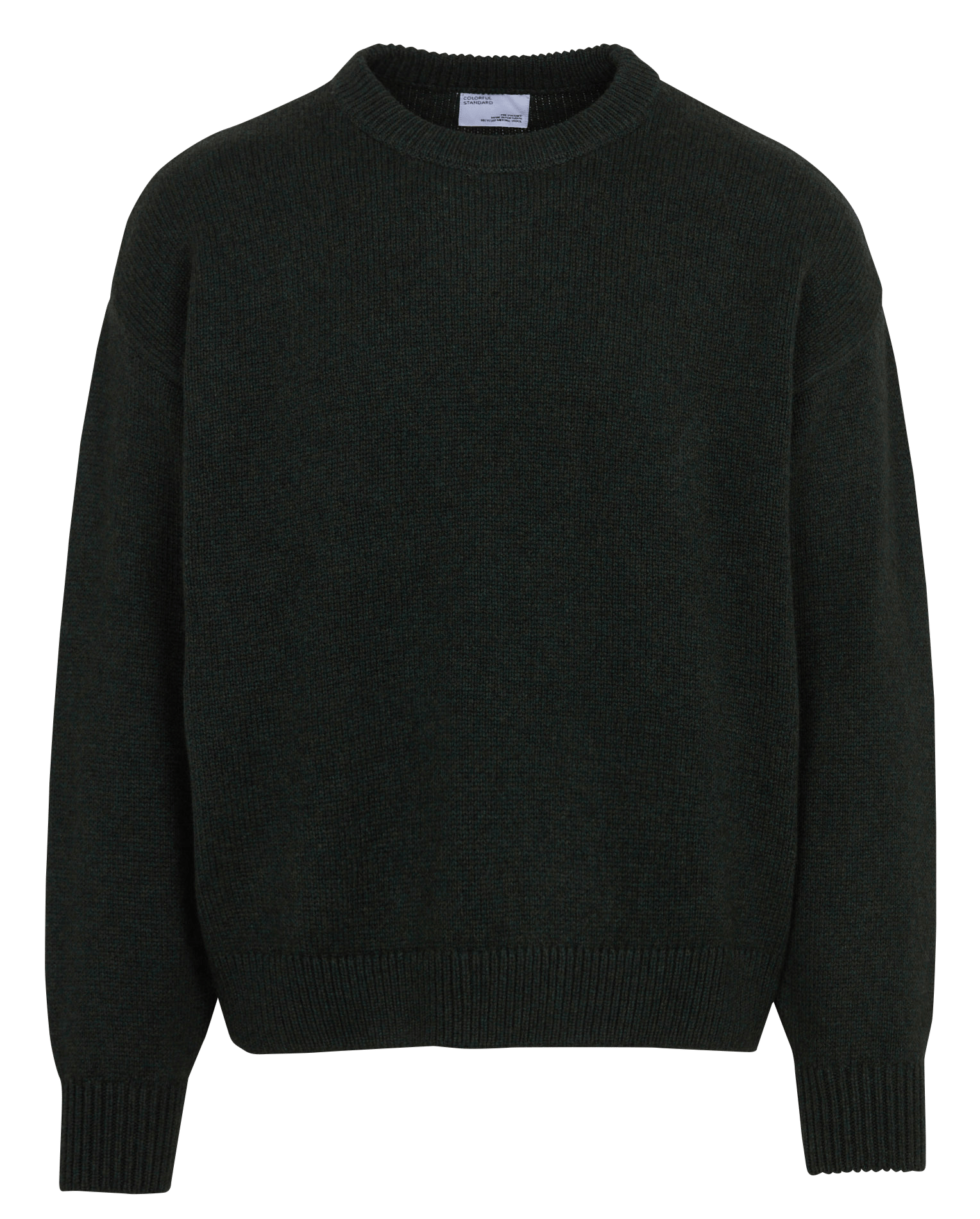 Oversized ronde hals trui van gerecycleerde wol COLORFUL STANDARD Groen