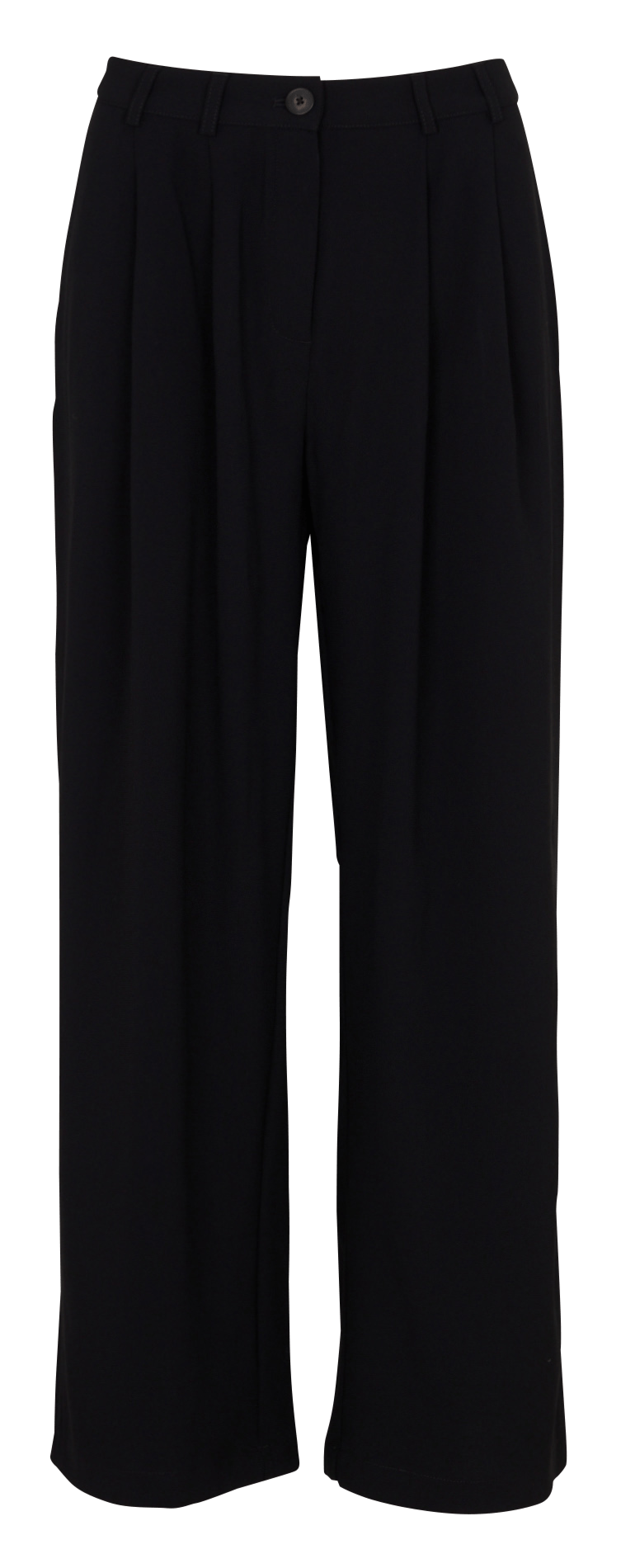 Wijde hoge taille broek in effen kleur COTELAC ACOTE Zwart