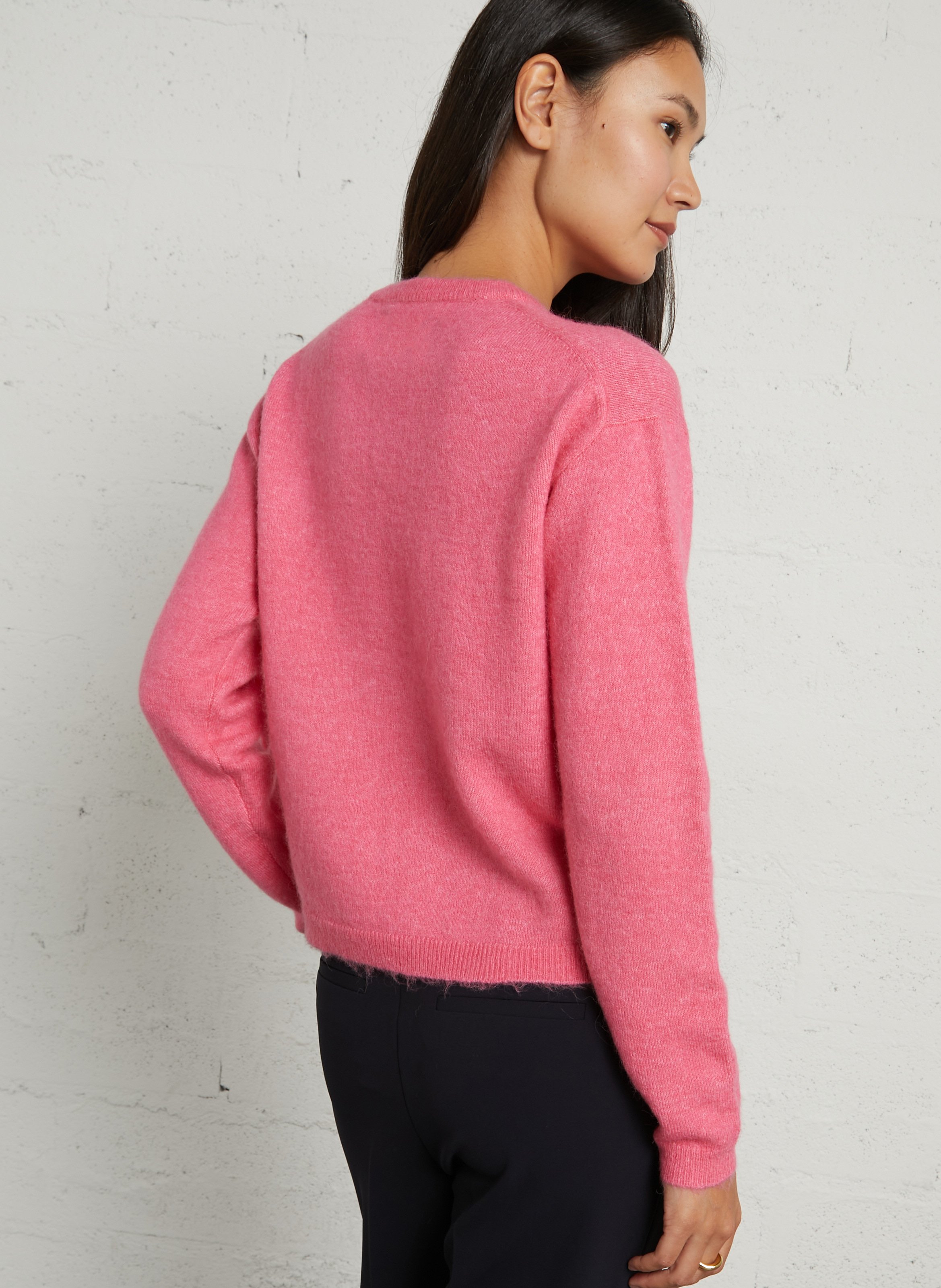 Weiter Pullover mit Rundhalsausschnitt LEON & HARPER Rosa