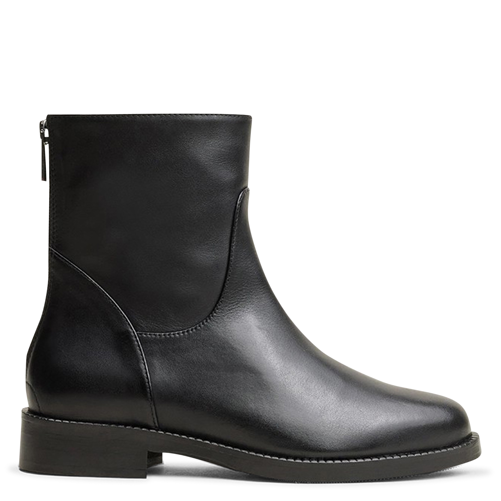 Bottines unies en cuir JONAK Noir