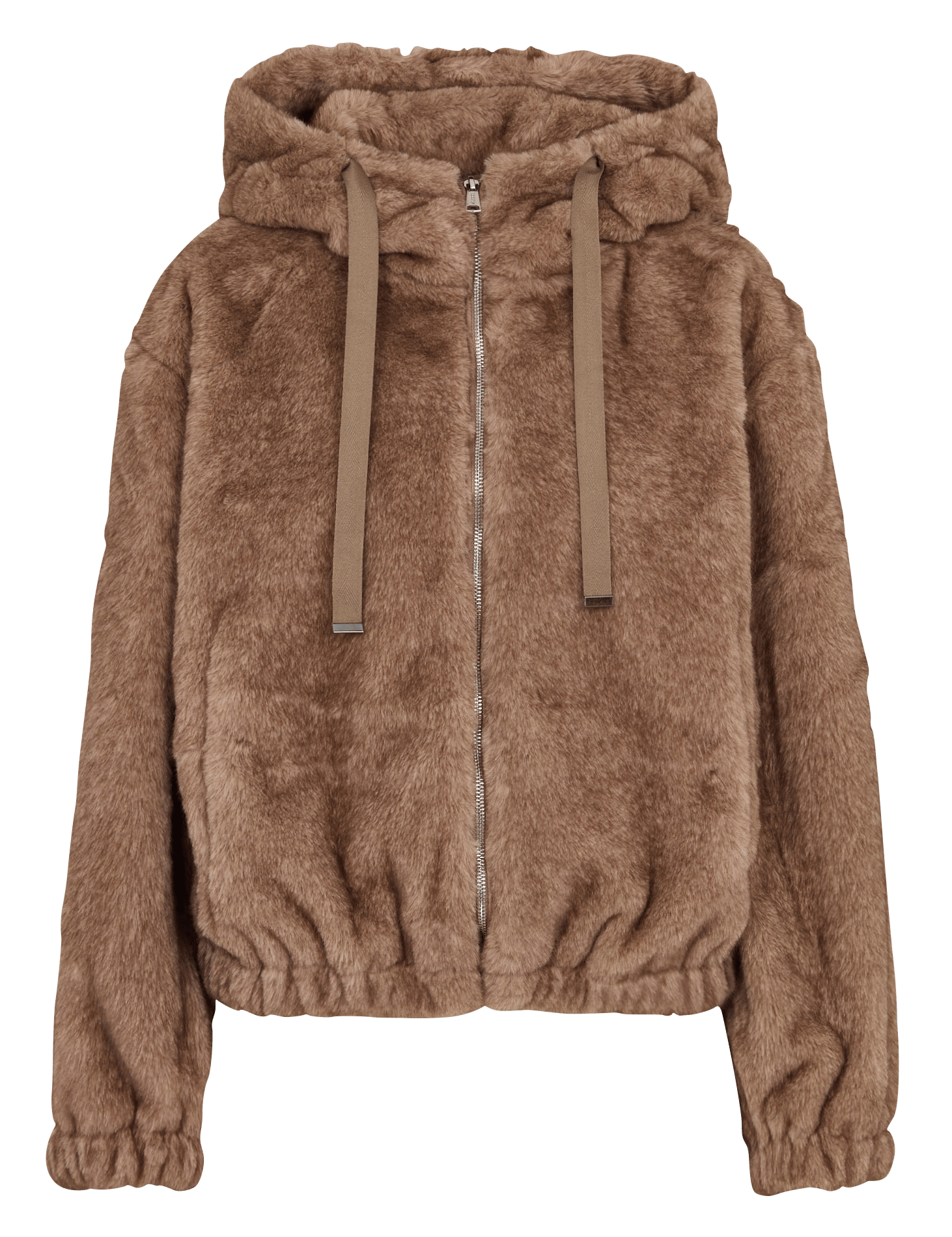 Straight hooded jacket with faux fur effect KOOKAI