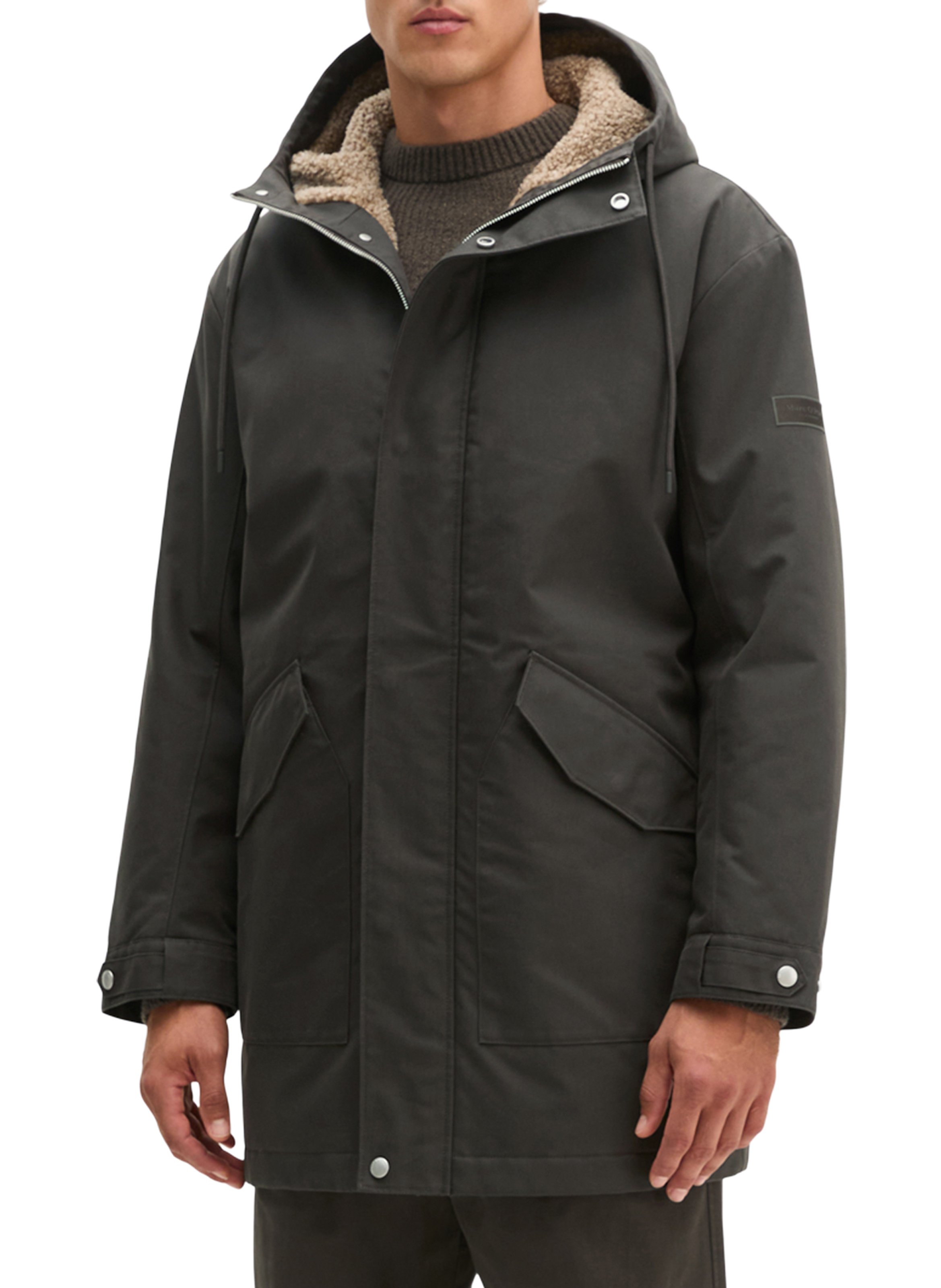 Parka met opstaande kraag - katoenblend MARC O'POLO Grijs