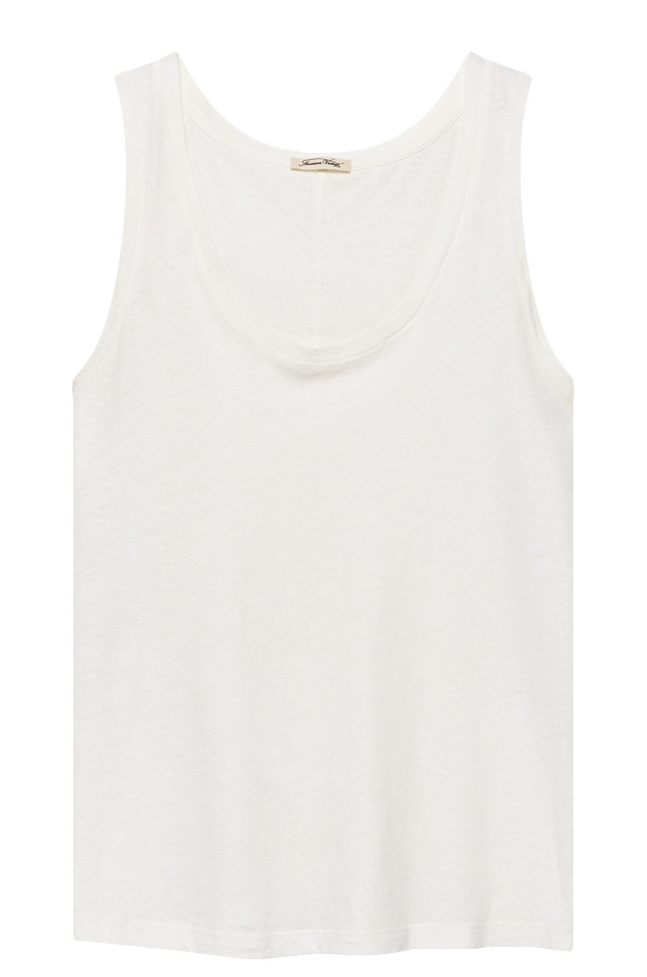 Débardeur col U en coton AMERICAN VINTAGE Blanc