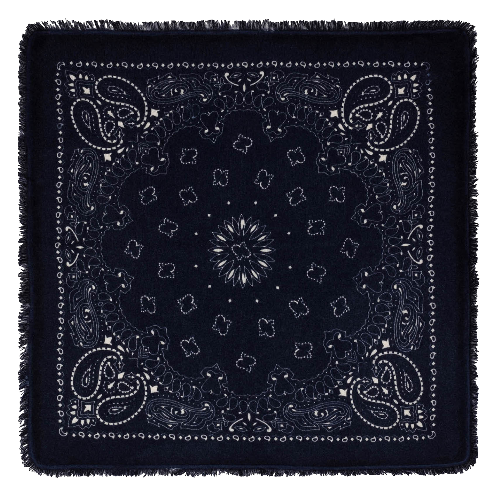 Echarpe en cachemire à imprimé HACHIKO Marine fonce