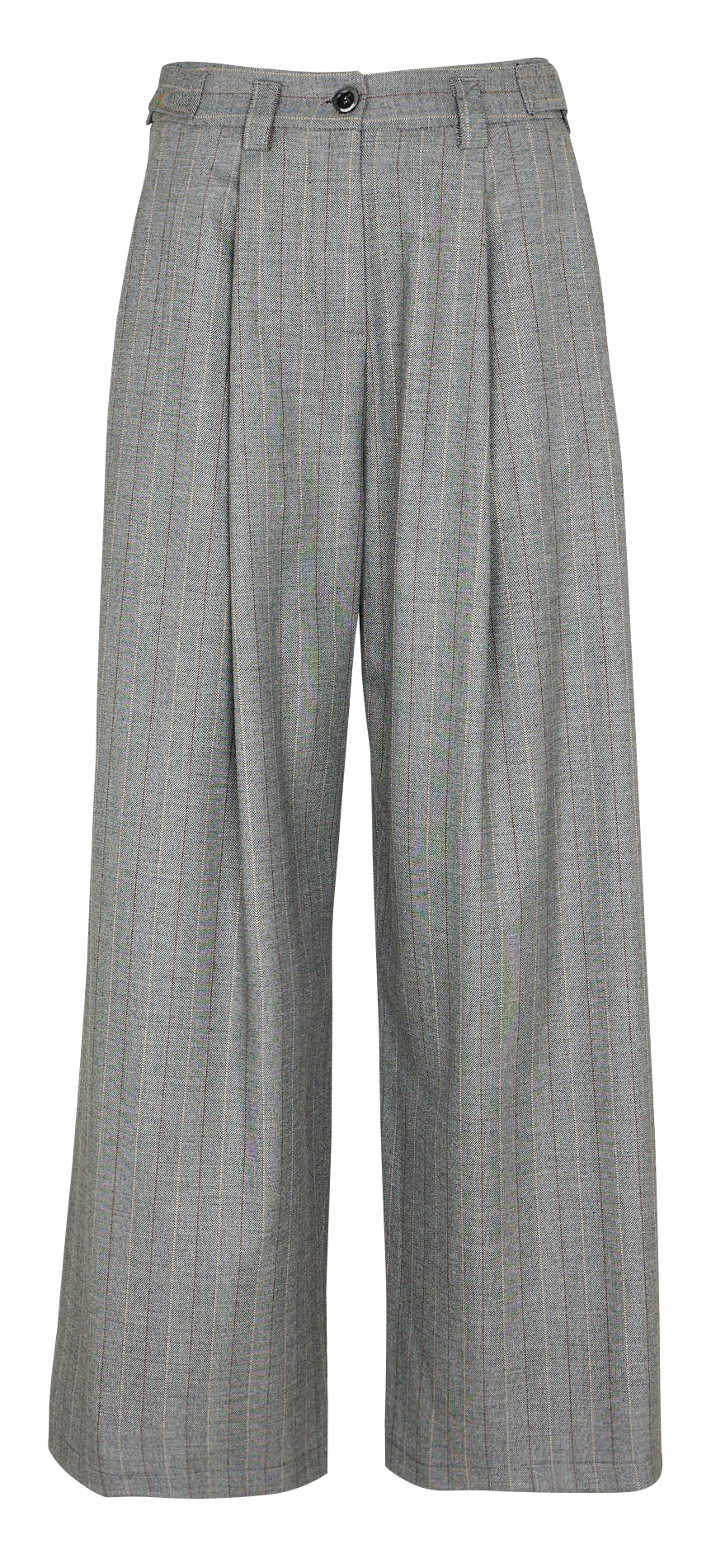 High-waisted wide-leg striped pants IMPERIAL Black