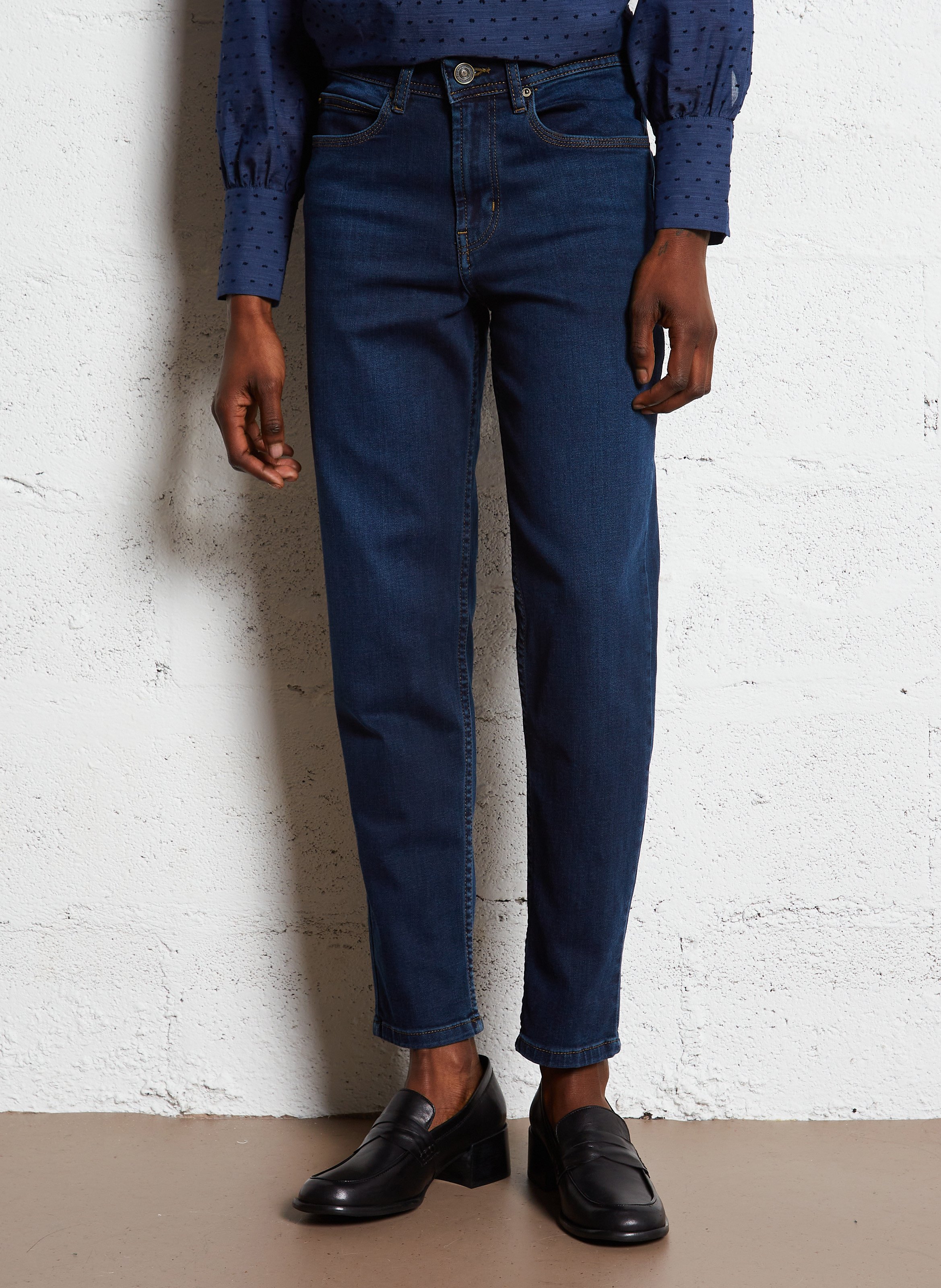 Cotton-blend boyfit jeans SUD EXPRESS Blue