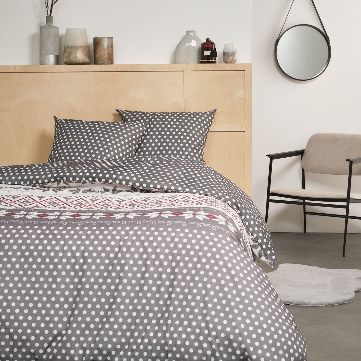 Printed cotton bed set TODAY LINGE DE MAISON Brown