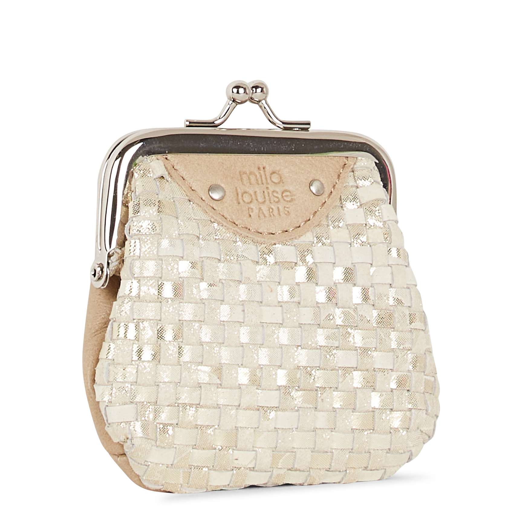 Geldbeutel aus Leder MILA LOUISE Beige