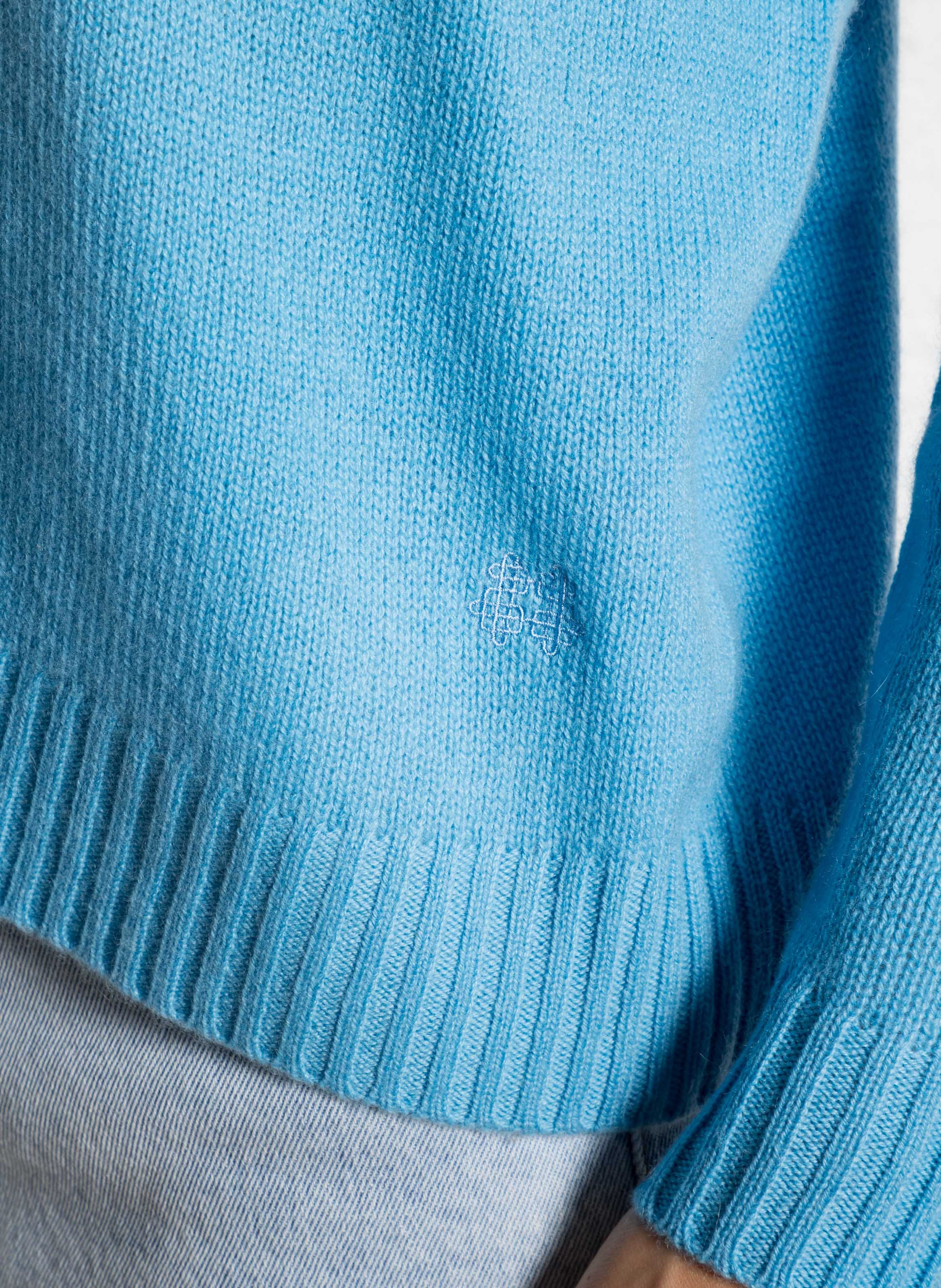 Cashmere round-neck sweater KUJTEN Blue