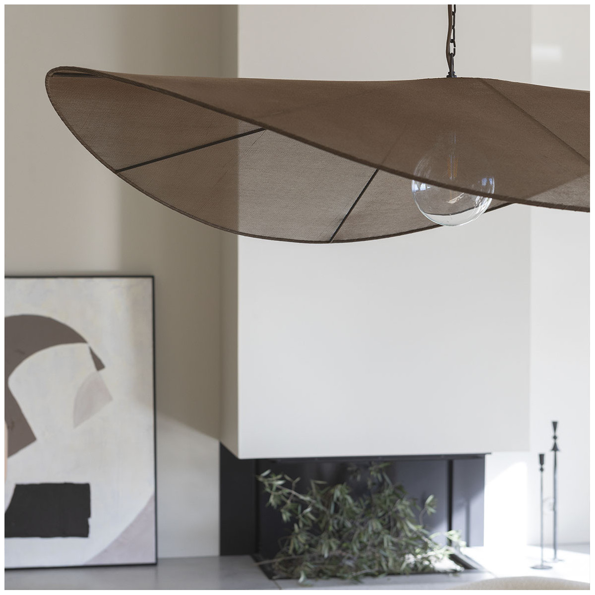 Fabric pendant BLANC D'IVOIRE Beige