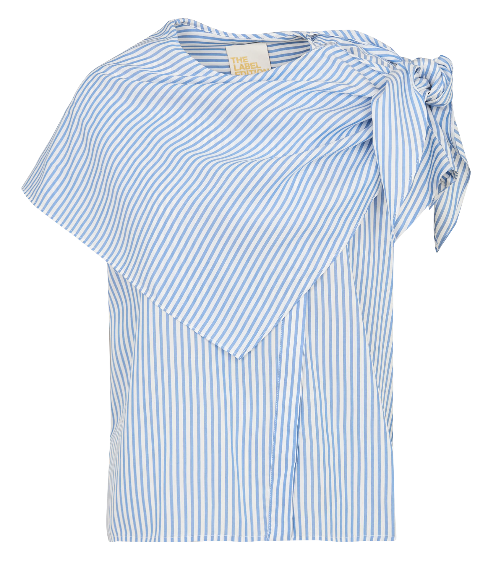 Short-sleeved striped top with scarf THE LABEL EDITION Blue