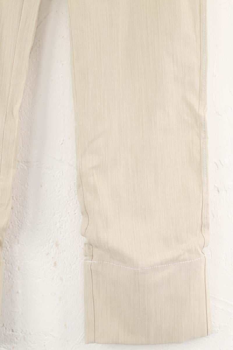 Ecru straight pants GANNI - Seconde Main Beige