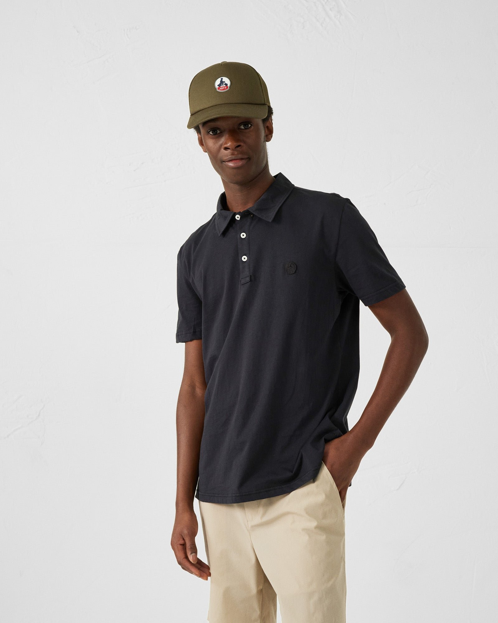 Organic cotton polo shirt JOTT Black