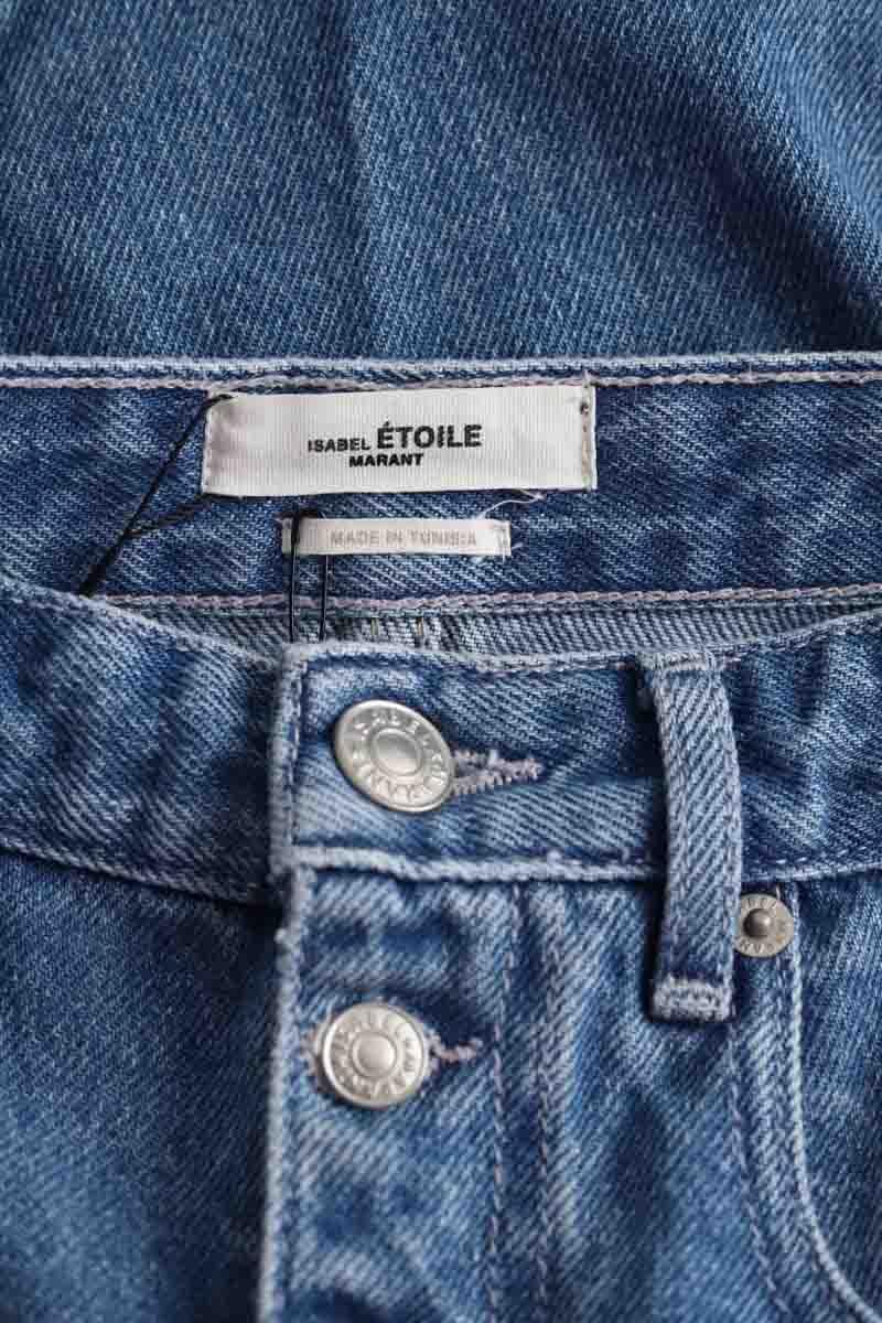 Cotton straight jeans ISABEL MARANT ÉTOILE - SECONDE MAIN Blue