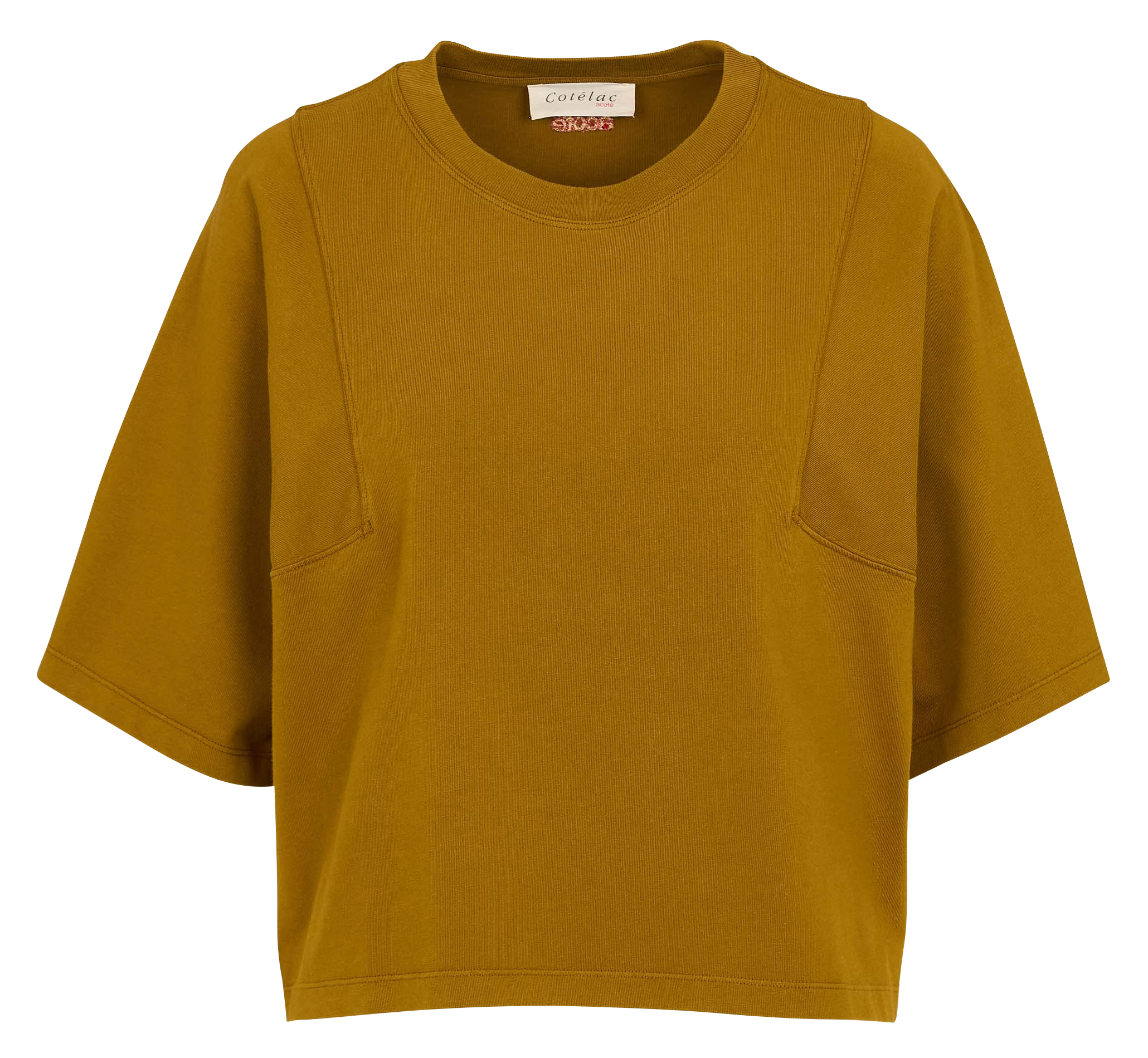 Tee-shirt col rond en coton bio ACOTE Marron