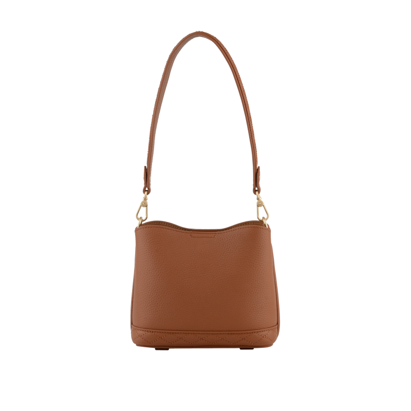 Satchel - cowhide leather POURCHET Brown