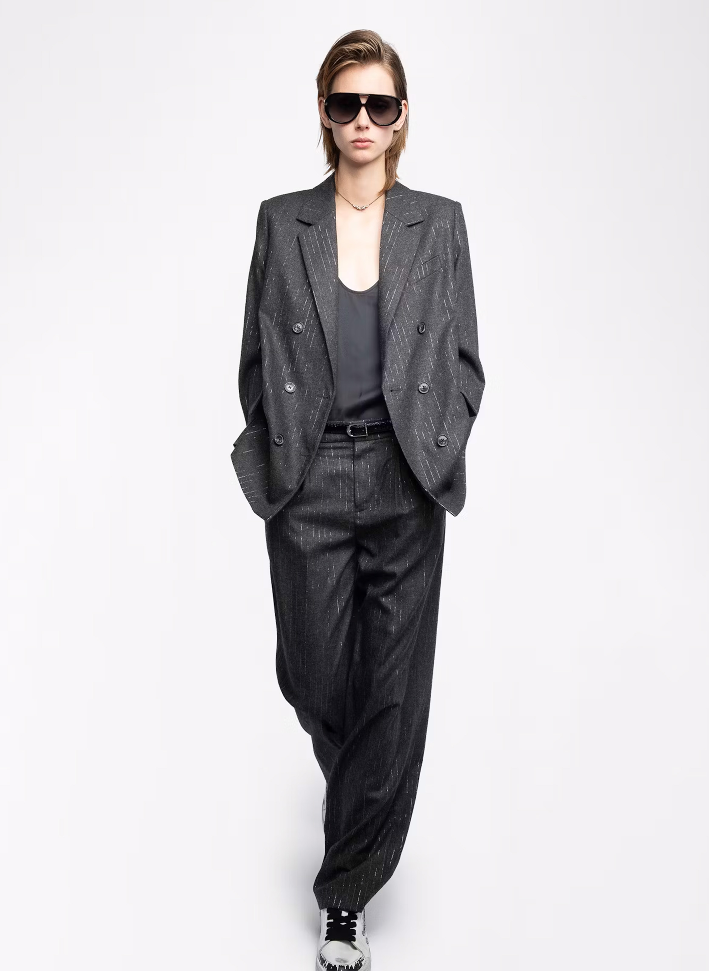 Pantalon tailleur droit ZADIG&VOLTAIRE Gris