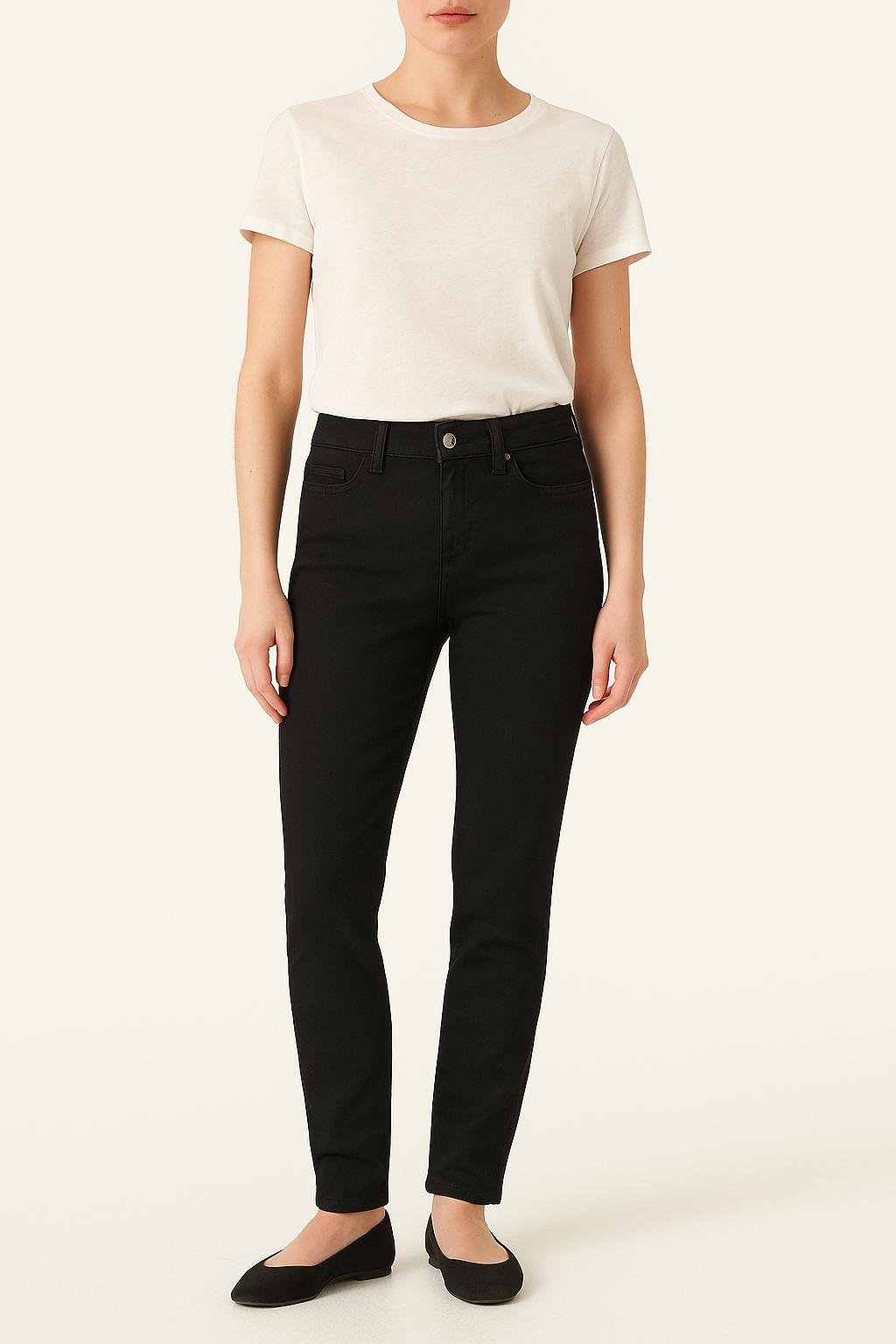 Cropped slim jeans with studs ACNE STUDIOS - Seconde Main Black