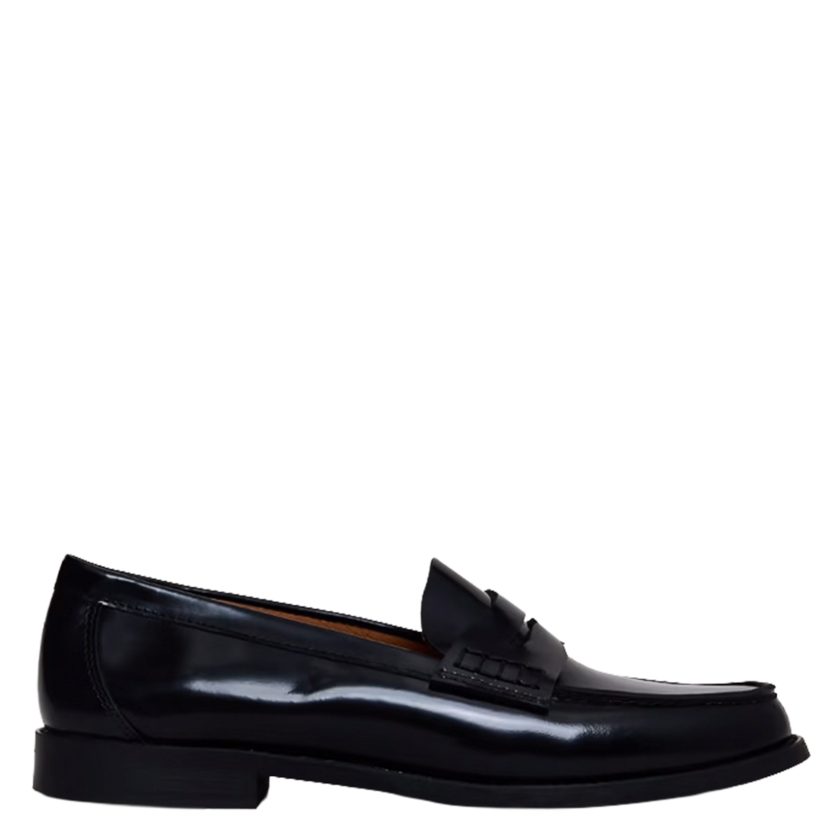 Glazed leather loafers JONAK Black