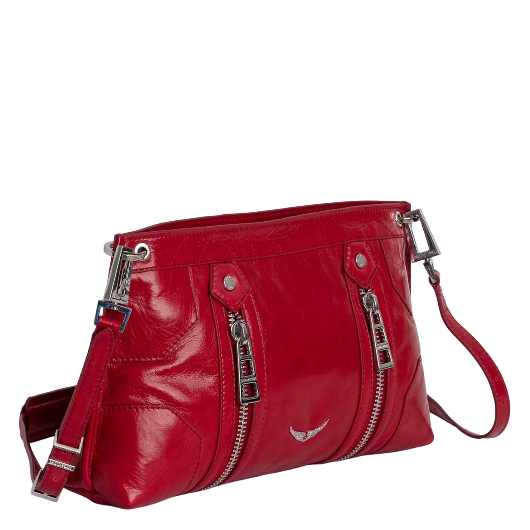 Patent leather shoulder bag ZADIG&VOLTAIRE Red