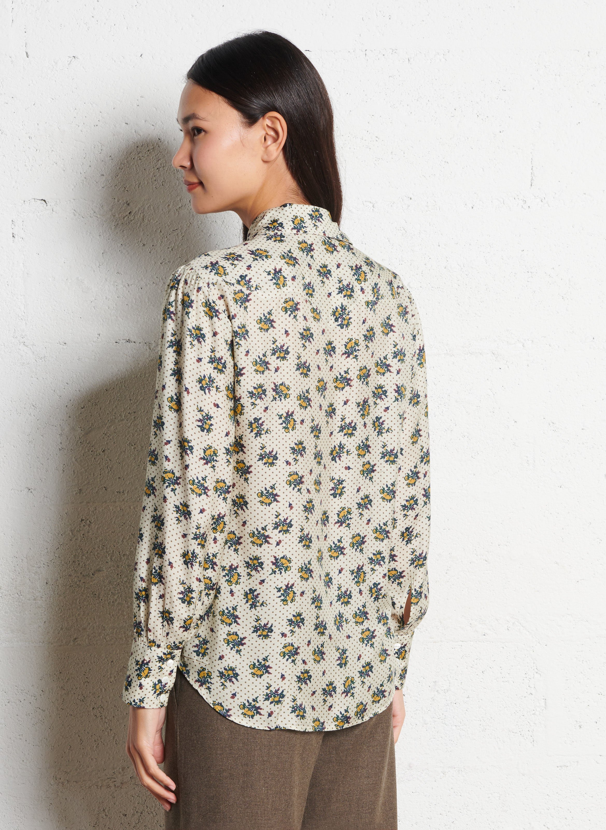 Chemise fluide droite imprimée DIEGA Bleu