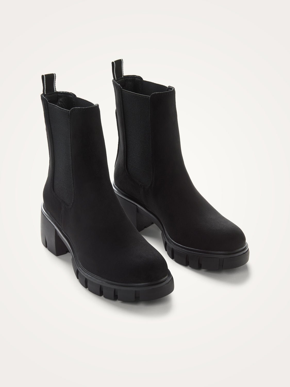 Bottines chelsea léopard en suédine VANESSA WU Noir