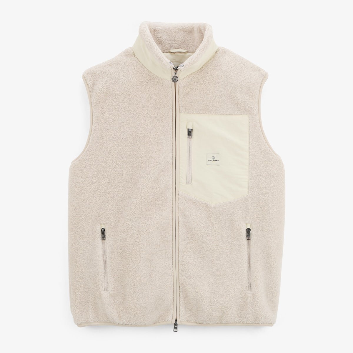 Solid Sleeveless Fleece SERGE BLANCO White