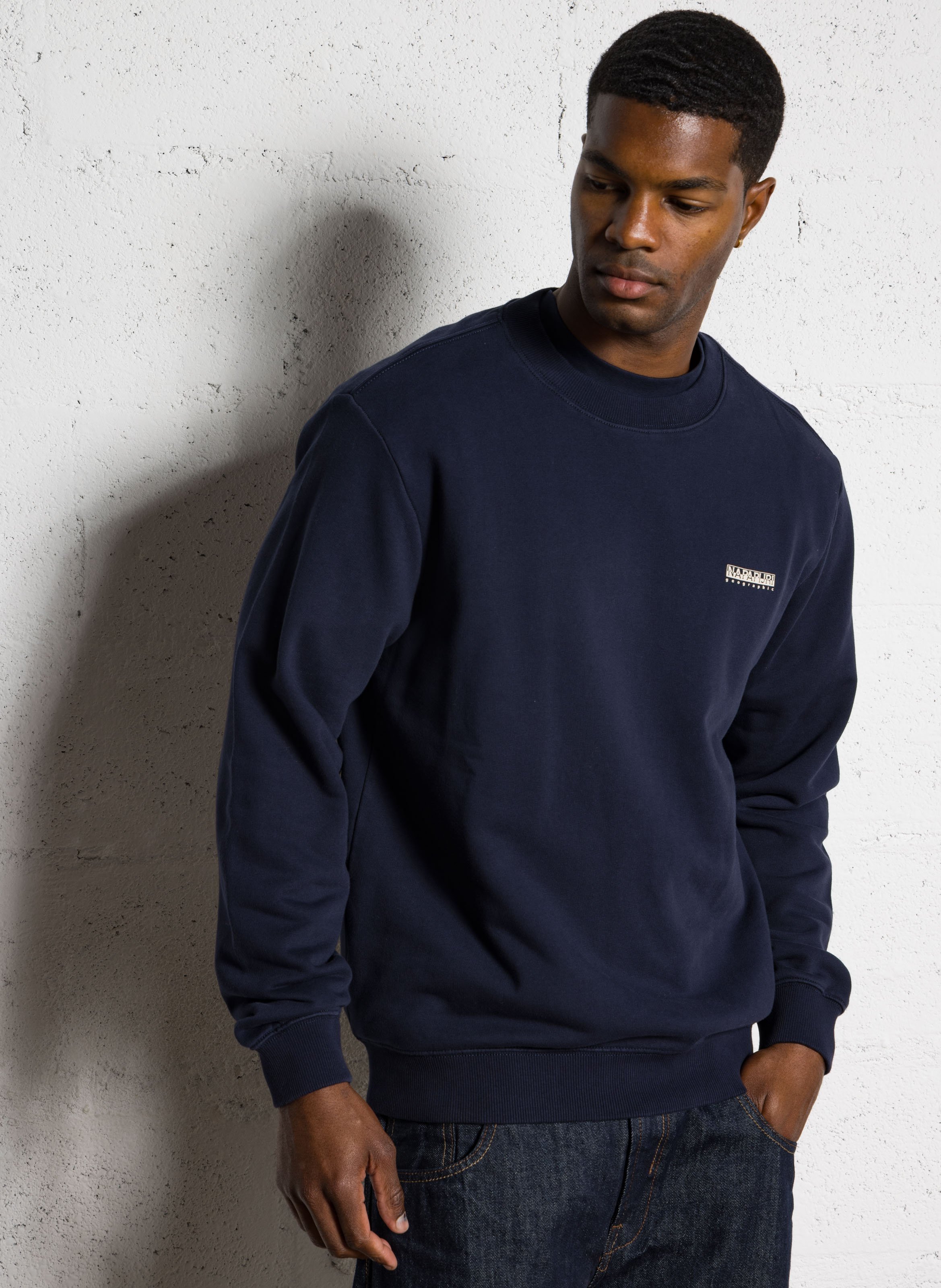 Sweat droit col rond en coton NAPAPIJRI