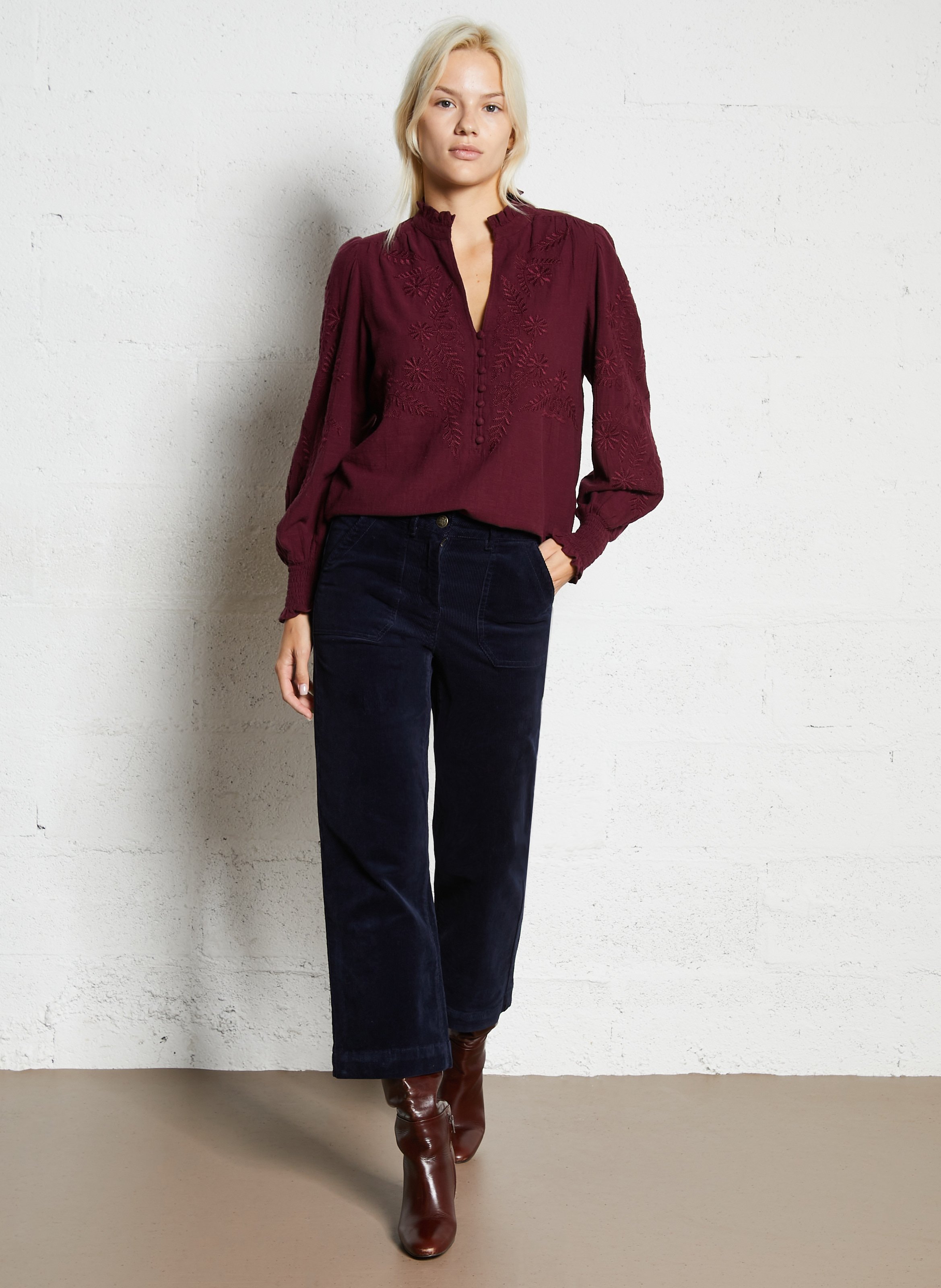 Cotton-blend bucket hat MAISON 123 Purple