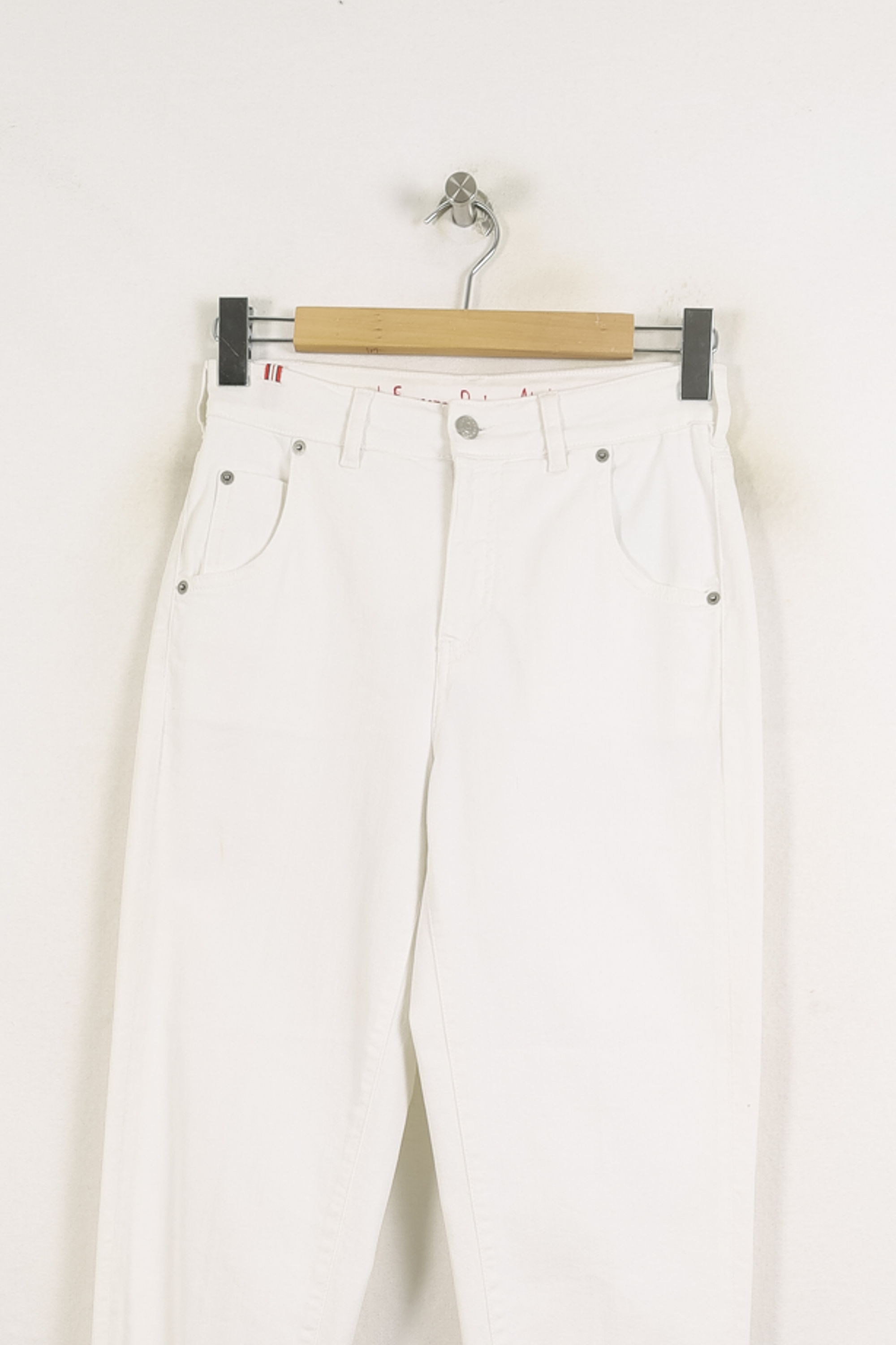 Cropped slim jeans with studs INES DE LA FRESSANGE - Seconde main White