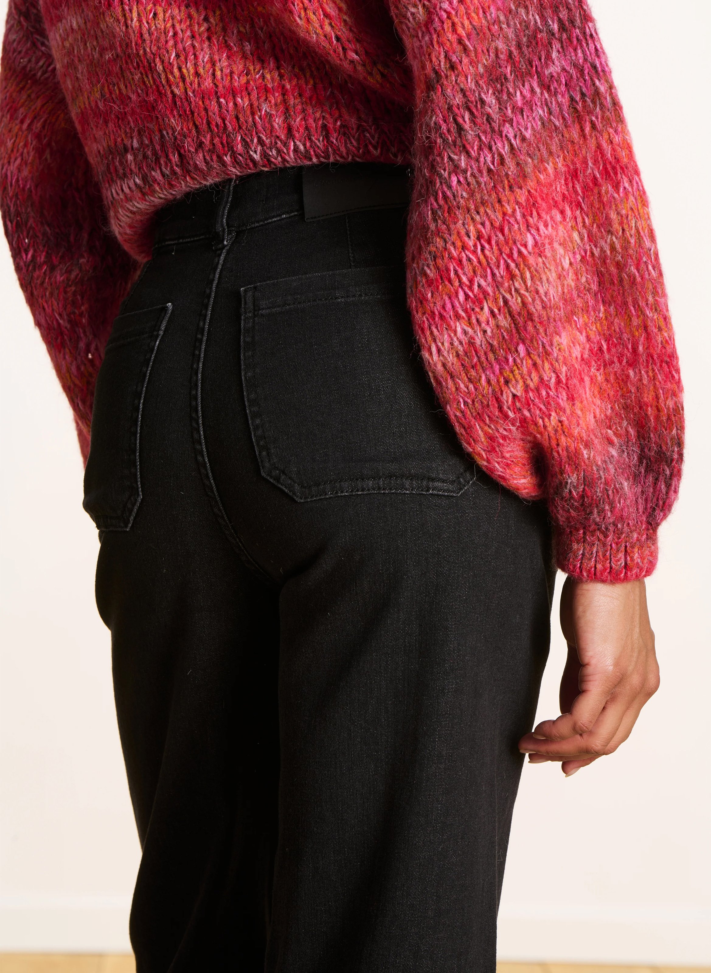 Jean coupe large LA FEE MARABOUTEE Noir