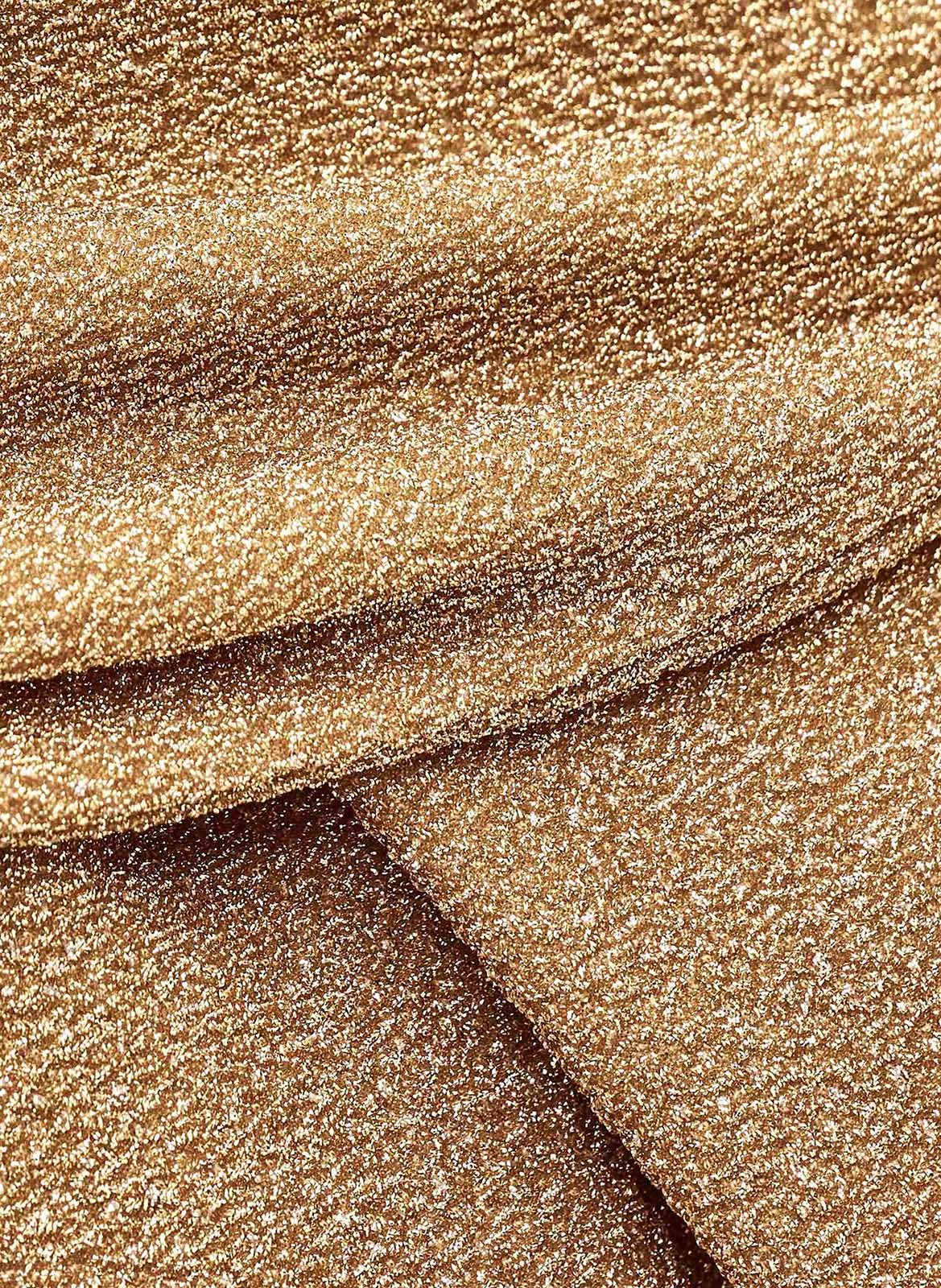 Aansluitende top met bardot halslijn en print BA&SH Goudkleurig