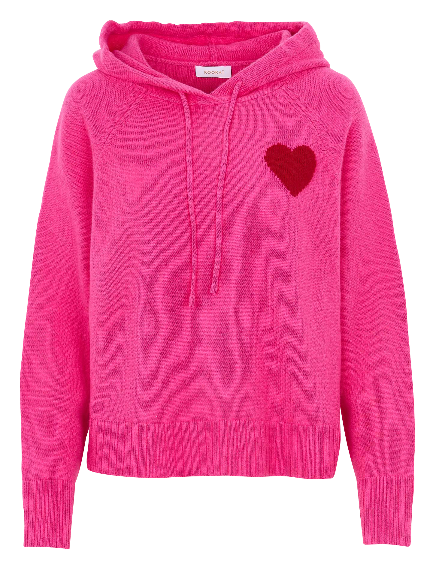 Pull oversize à capuche en laine et cachemire KOOKAI Rose