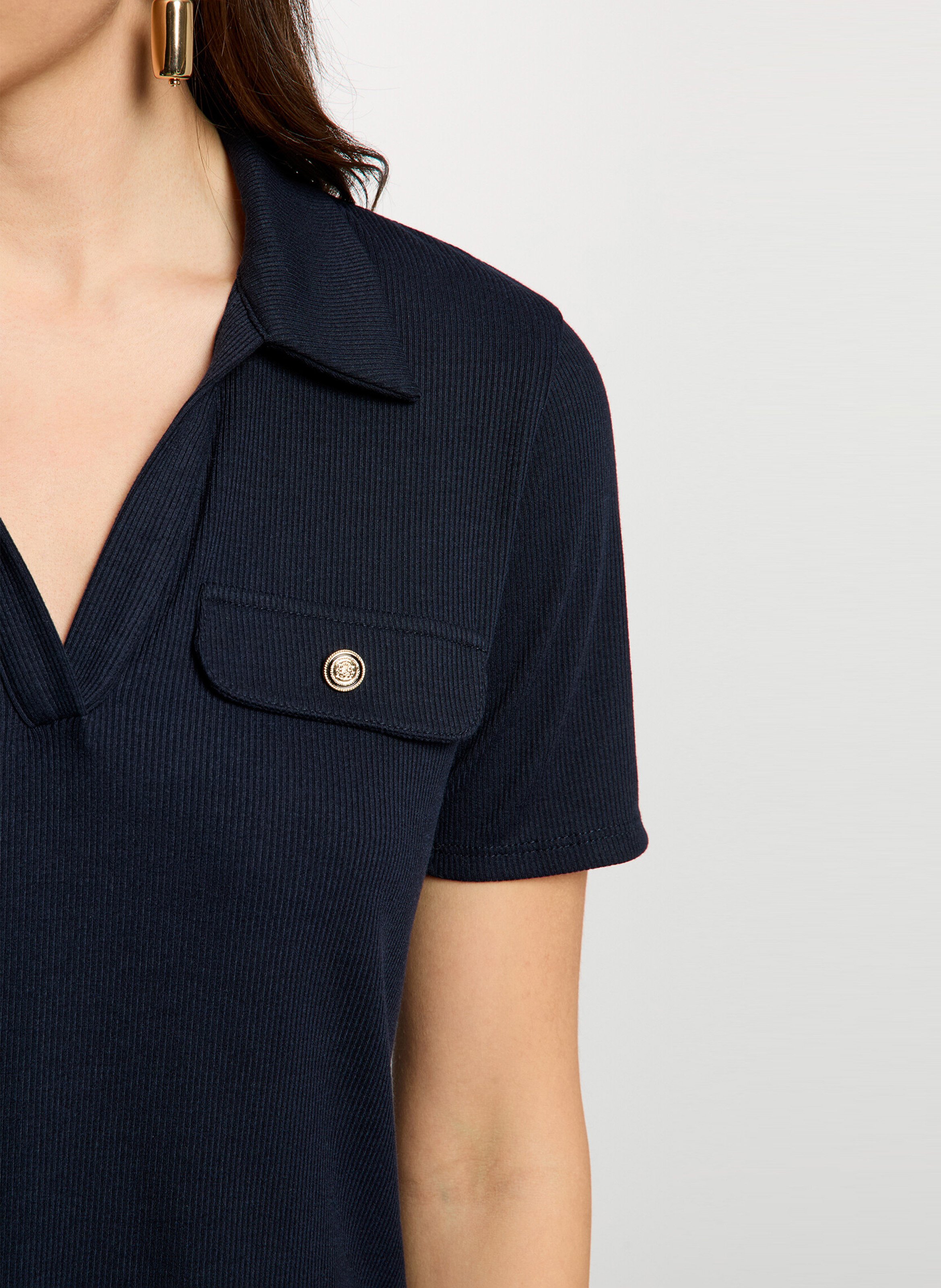 Top droit col polo MORGAN Bleu
