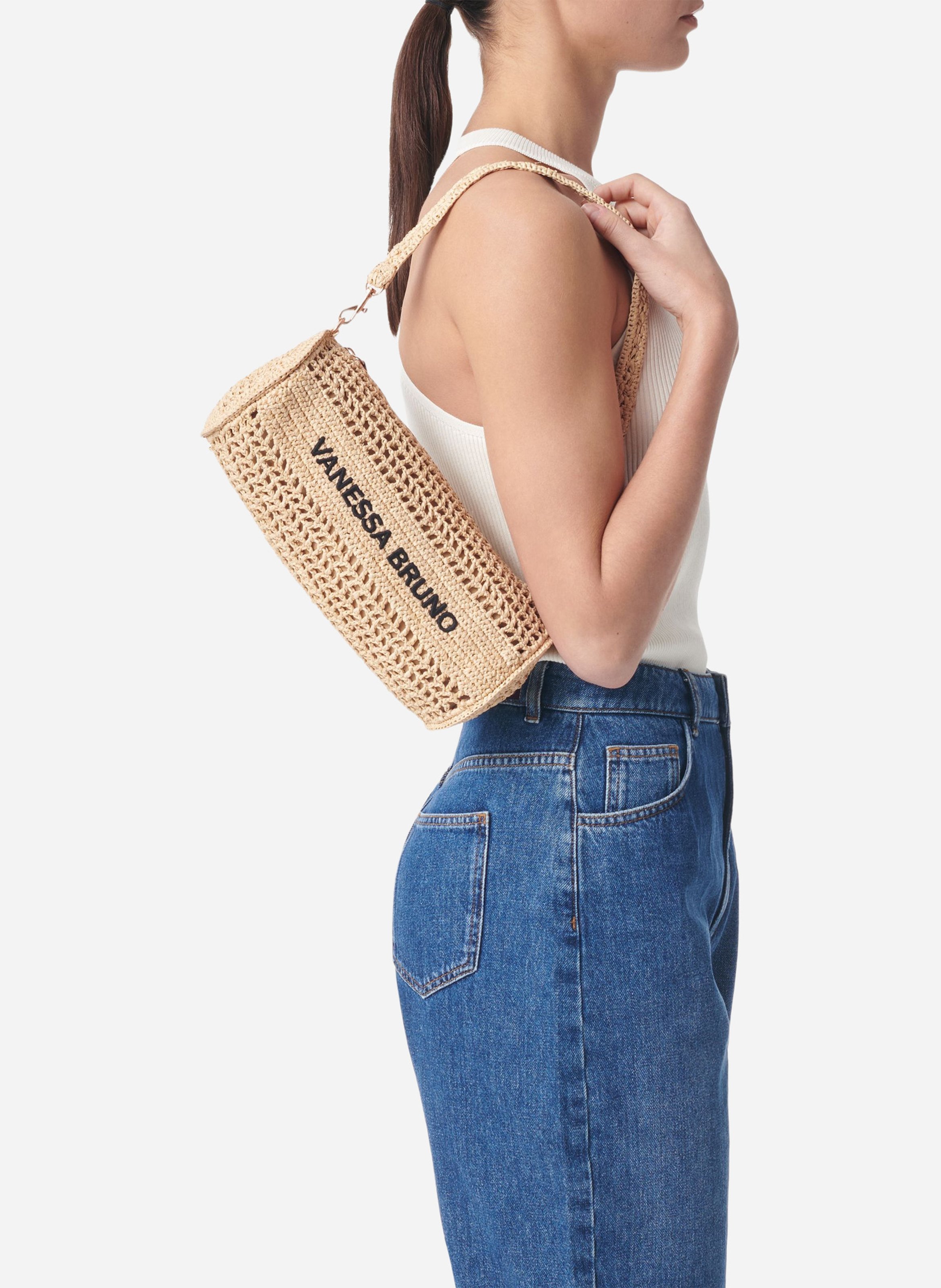 Raffia handbag VANESSA BRUNO Beige