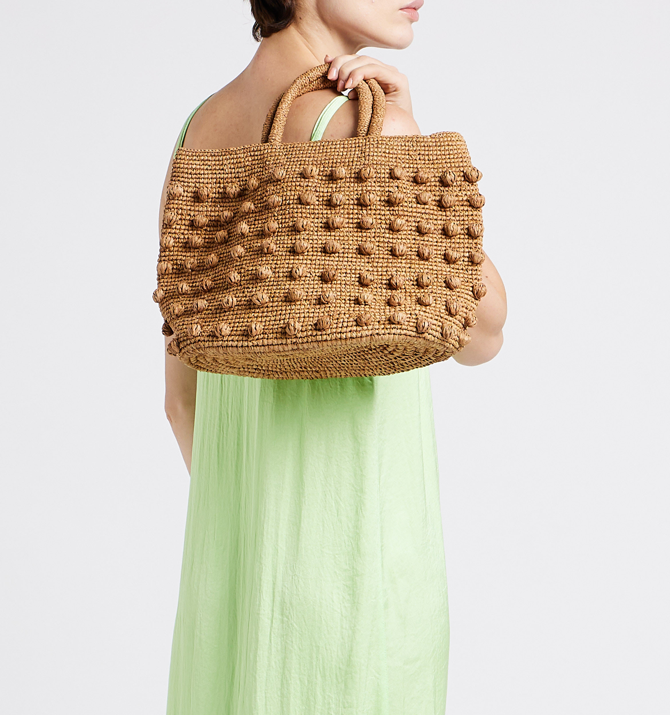 Sac à main en raphia  CAMALYA Beige