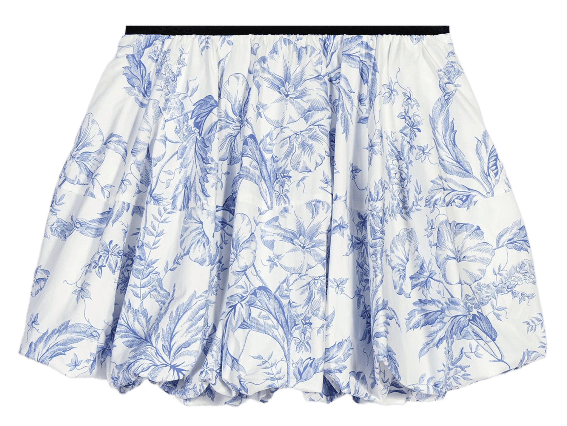 Jupe courte ballon imprimée MAJE Bleu