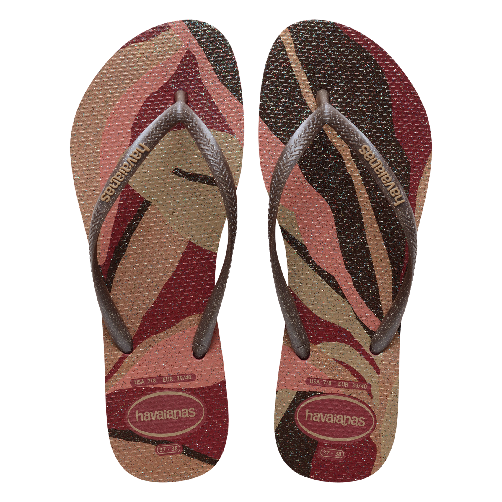 Tongs à semelle imprimée  HAVAIANAS Rose