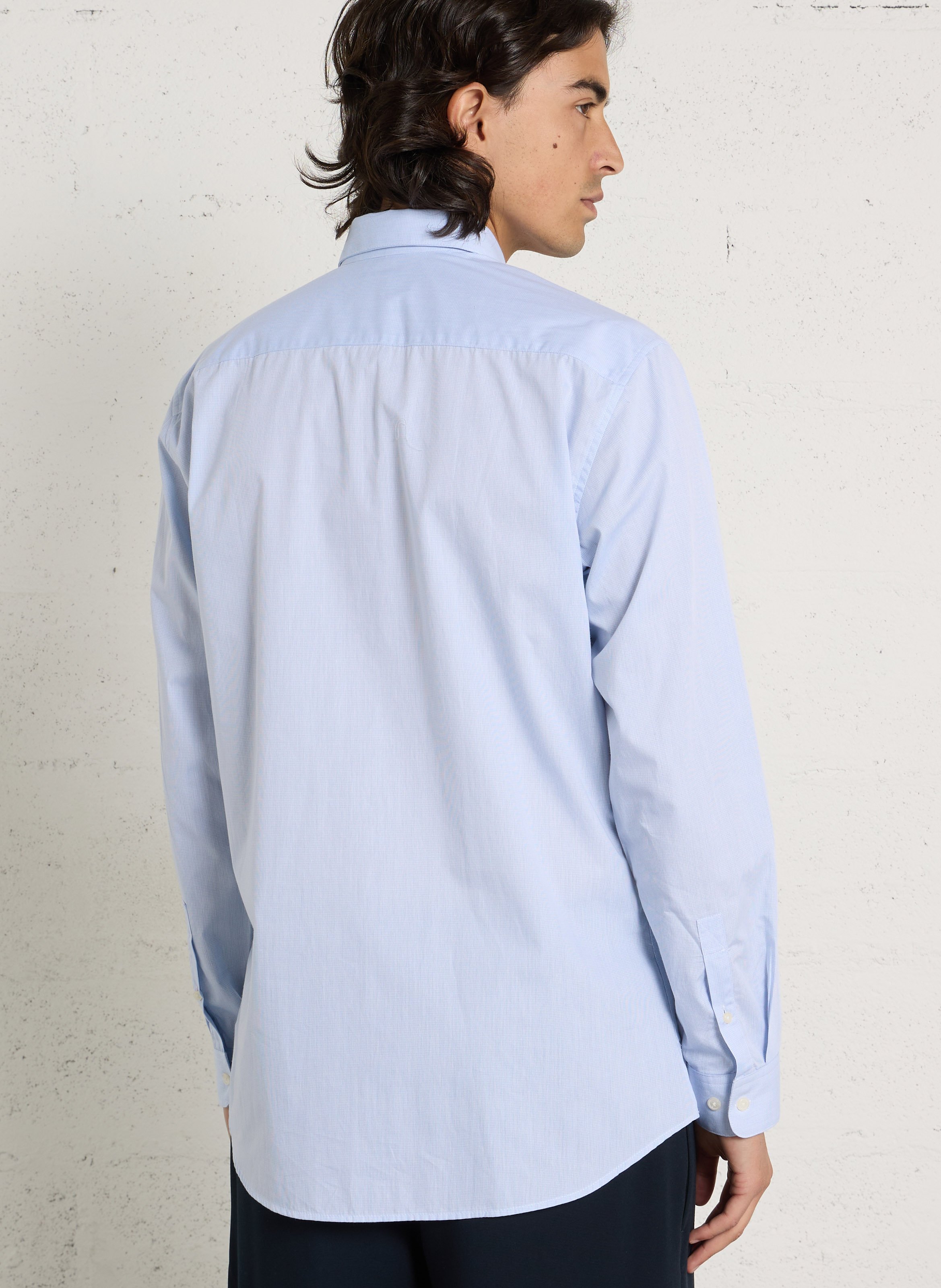 Katoenen slim fit overhemd AU PRINTEMPS PARIS Blauw