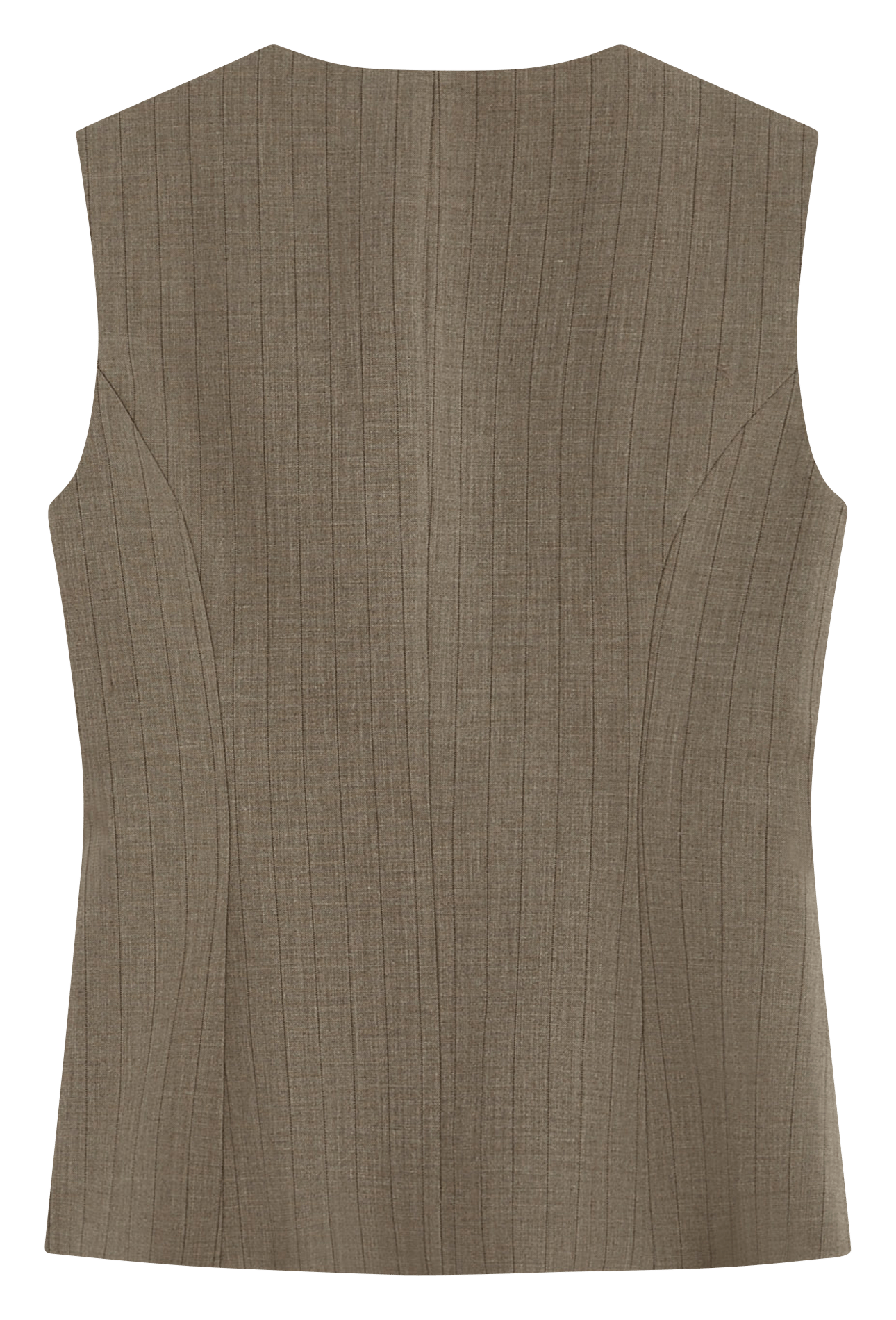 Gilet droit col rond rayé GRACE ET MILA Marron