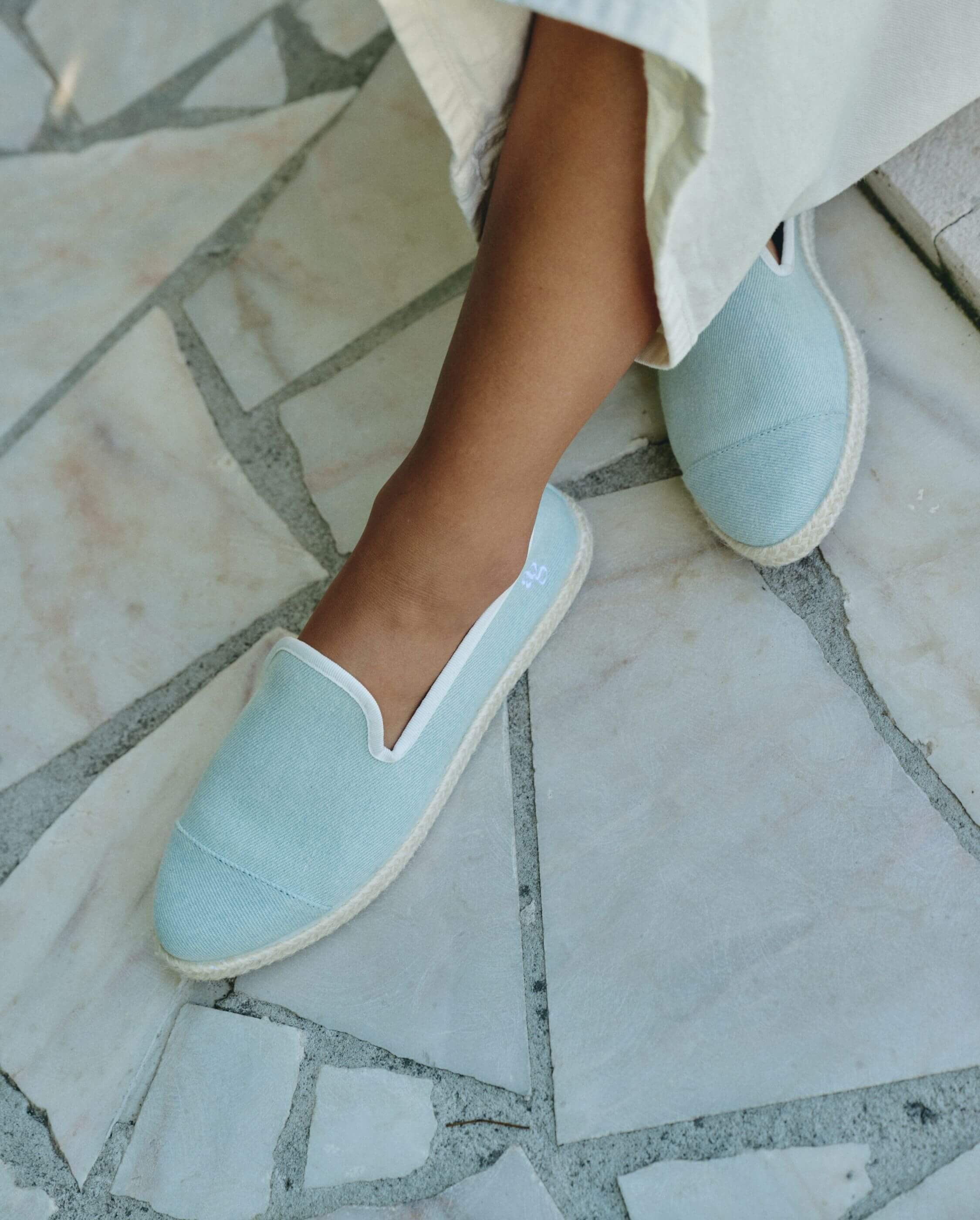 Women's CENITZ espadrilles, light denim ANGARDE Blue