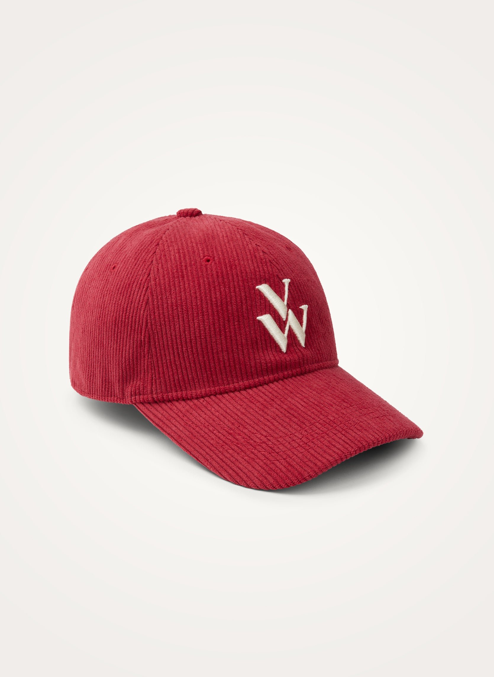 Embroidered monogram cap VANESSA WU Red