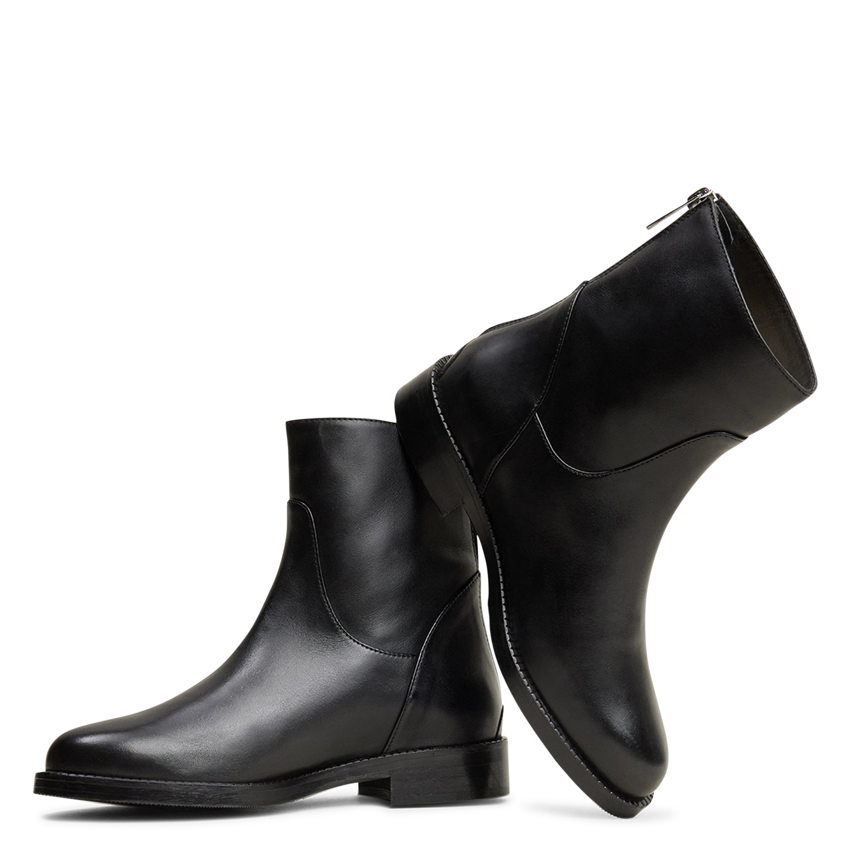 Bottines unies en cuir JONAK Noir