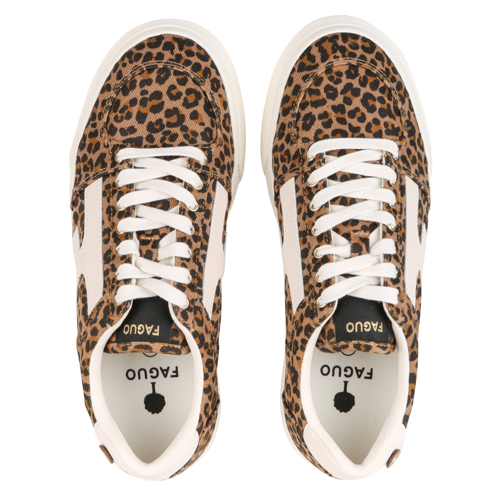Plateau-Sneaker mit Leoparden-Print FAGUO Braun